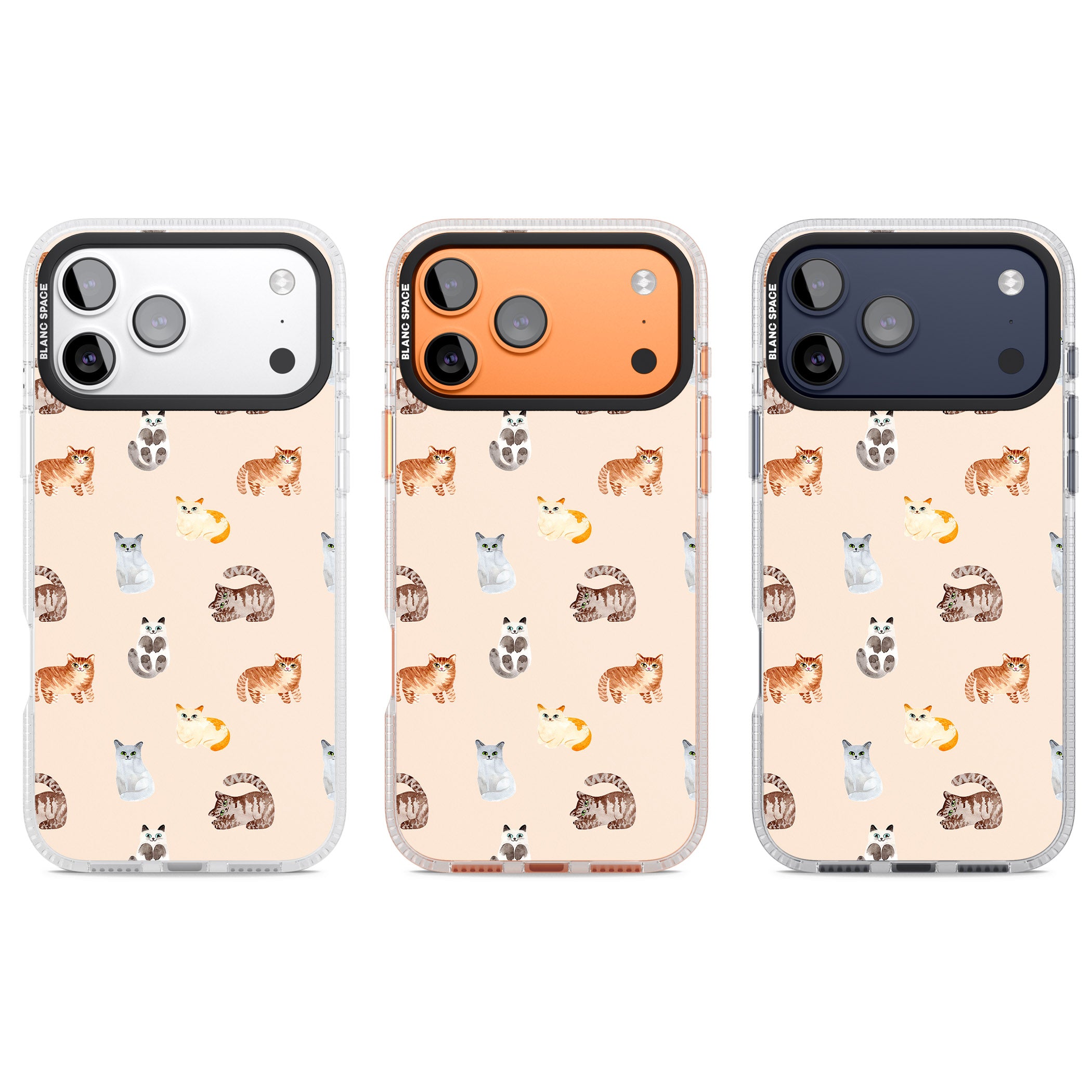 Cute Cat Parade iPhone 17 Pro Impact Air Clear Phone Case APT Impact Protection