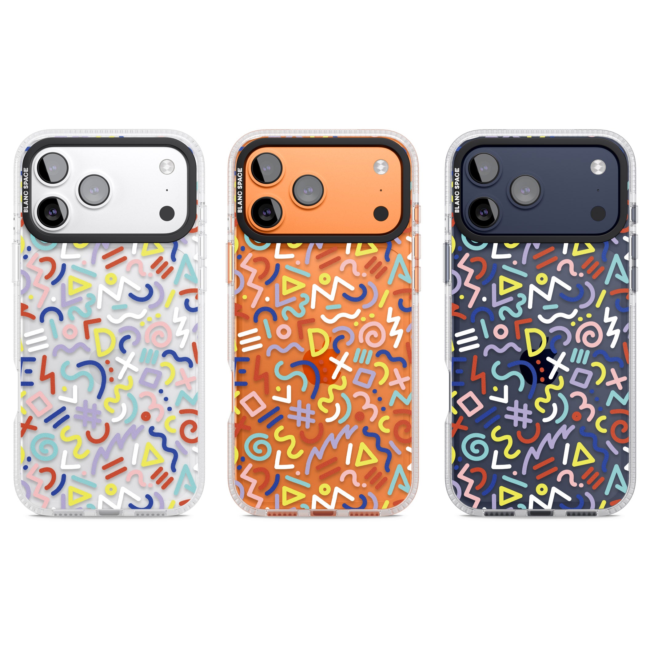 Colorful Retro Pattern iPhone 17 Pro Impact Air Clear Phone Case APT Impact Protection