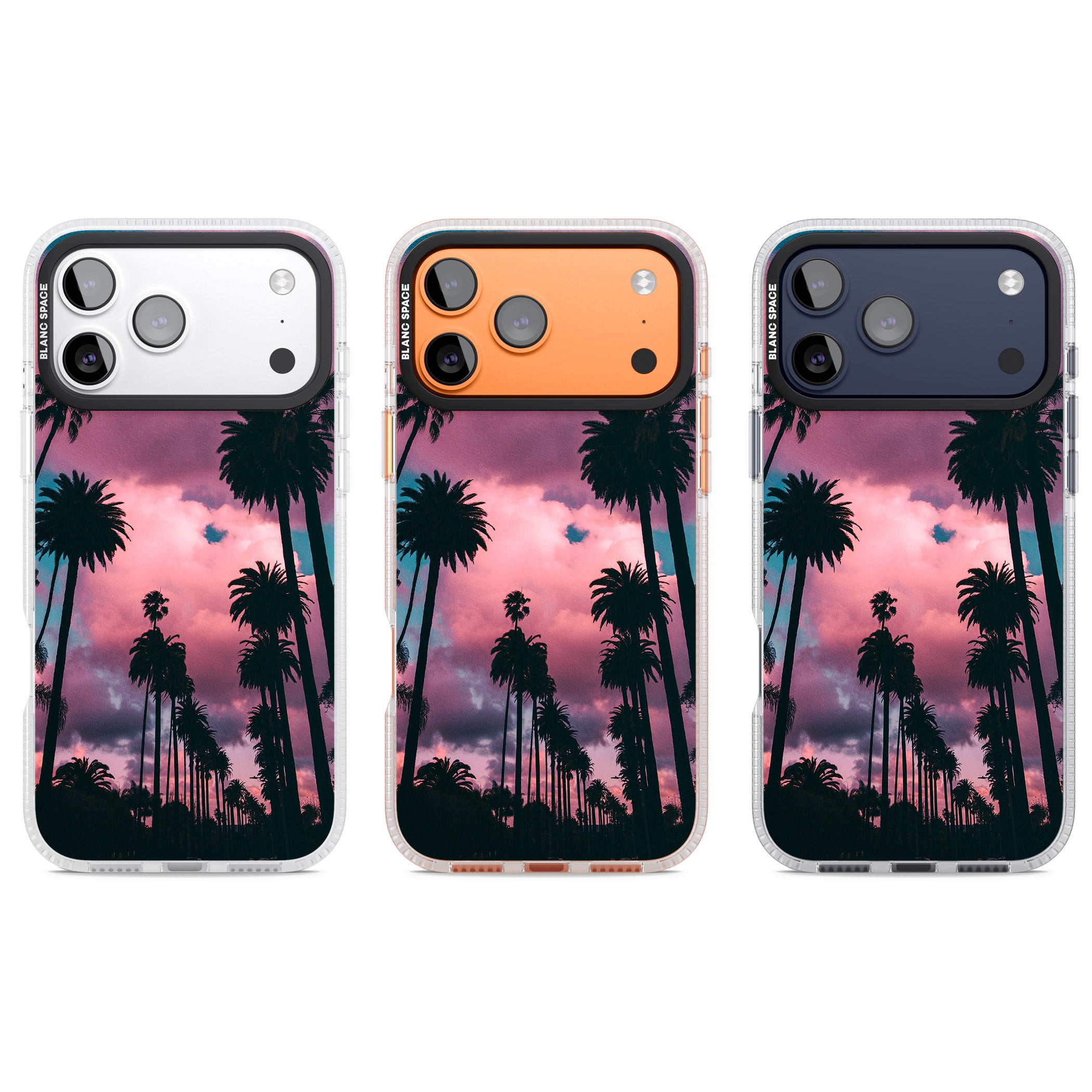 Sunset Palms iPhone 17 Pro Impact Air Clear Phone Case APT Impact Protection