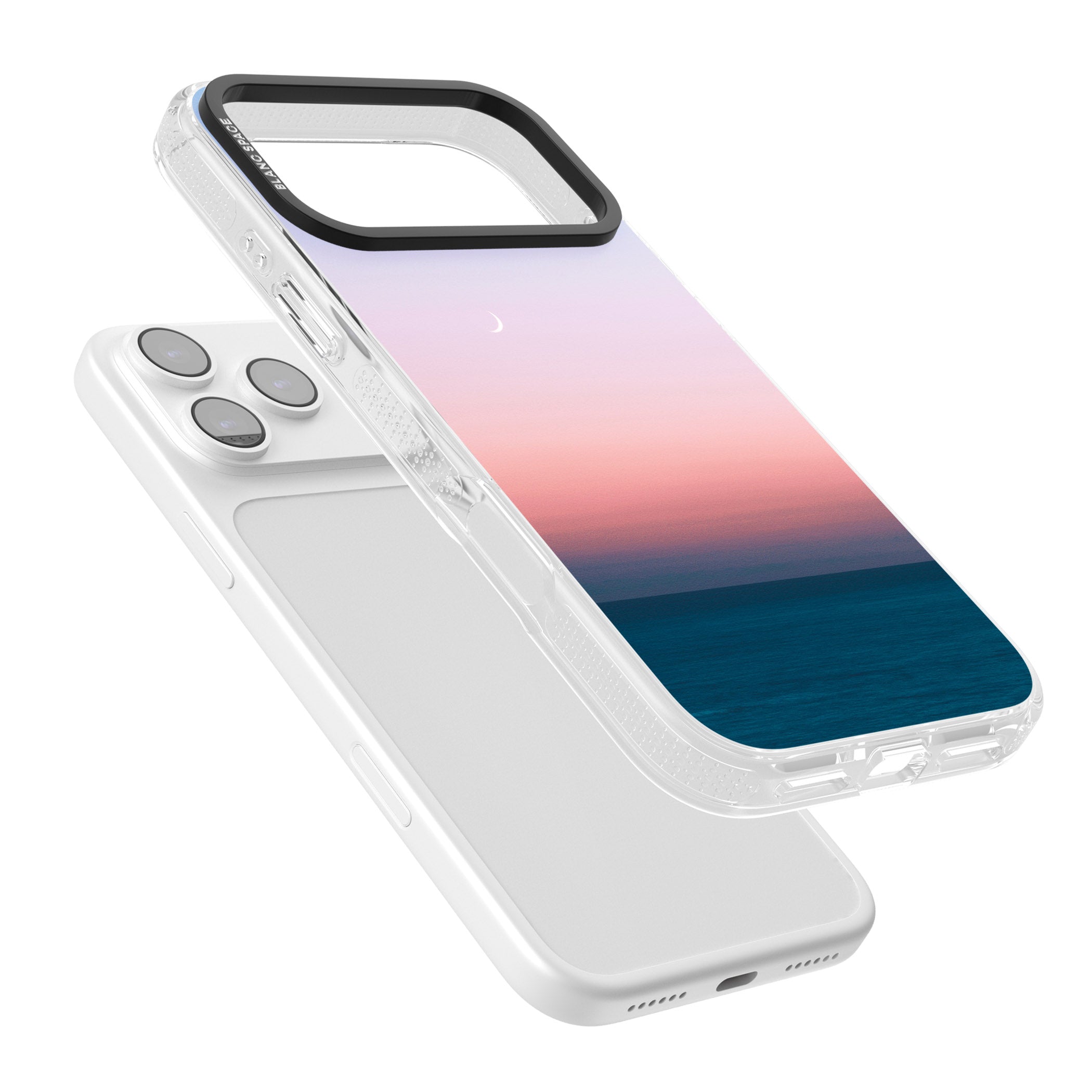 Pastel Ocean Sunset iPhone 17 Pro Impact Air Clear Phone Case Colours
