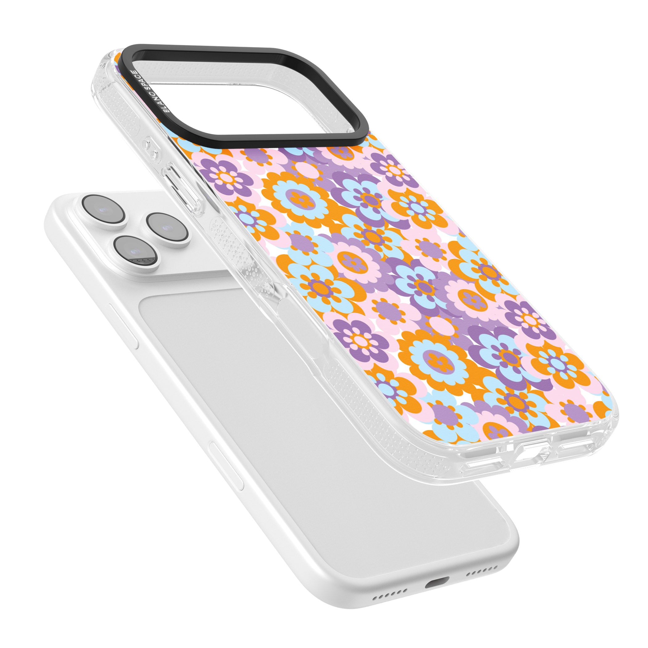 Flower Power Pattern iPhone 17 Pro Impact Air Clear Phone Case Colours