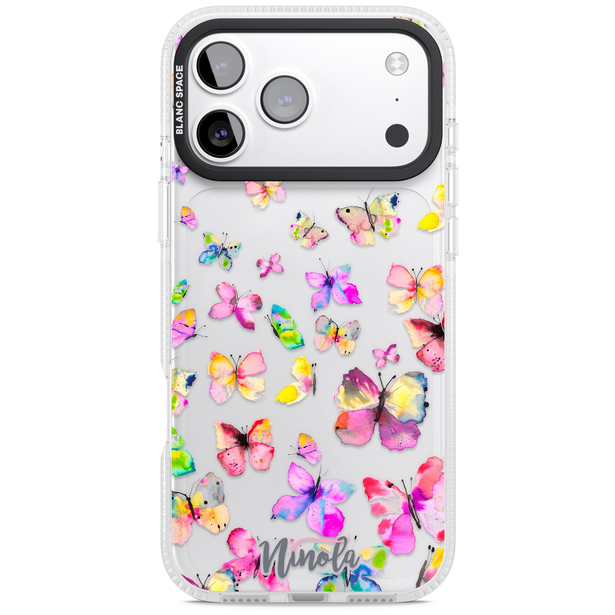 Watercolor Butterflies iPhone 17 Pro Max Impact Air Clear Phone Case