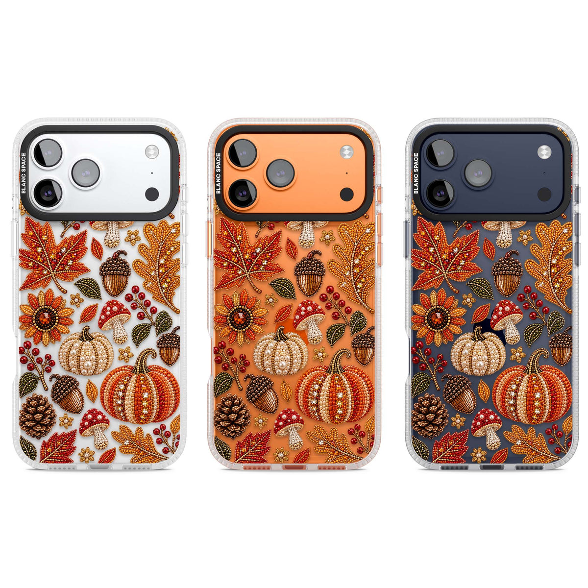 Beaded Autumn iPhone case | Clear Case Impact Air case for iPhone 17 Pro, iPhone 17 Pro Max