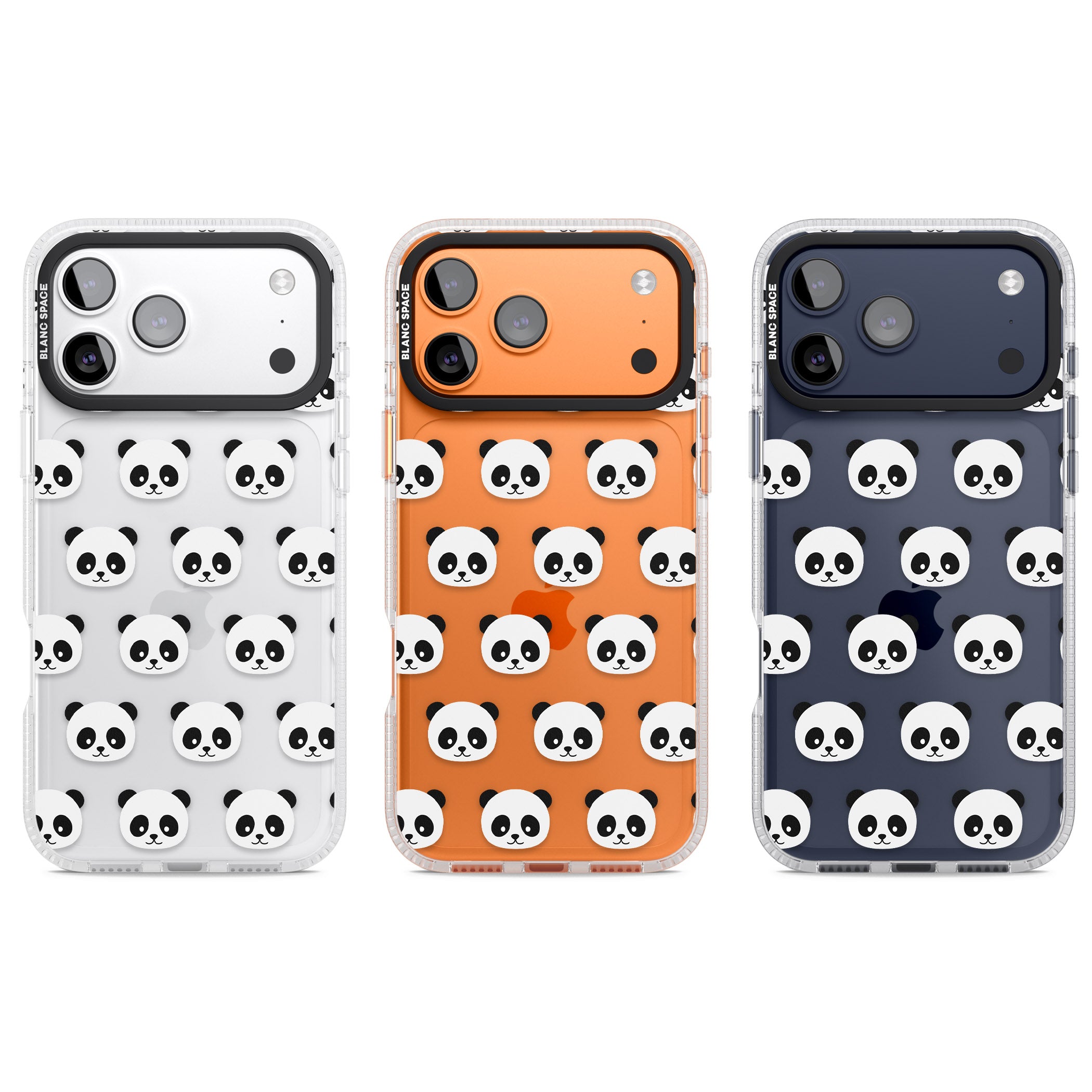 Panda Face Pattern iPhone 17 Pro Impact Air Clear Phone Case APT Impact Protection