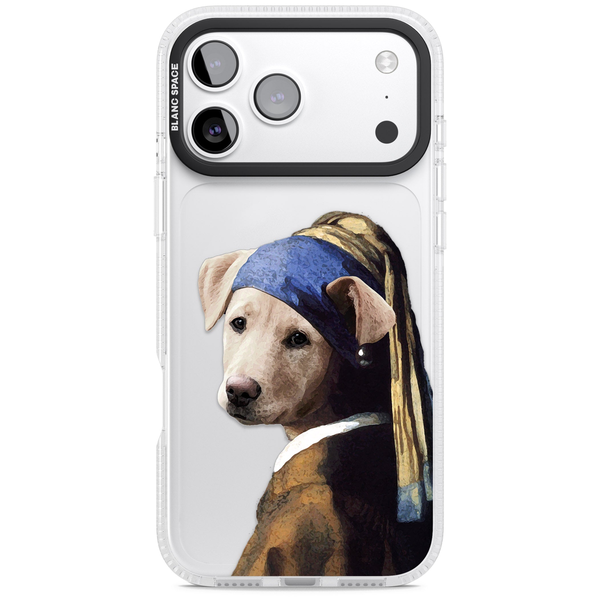 Doggo With A Pearl Earring iPhone 17 Pro Impact Air Clear Phone Case