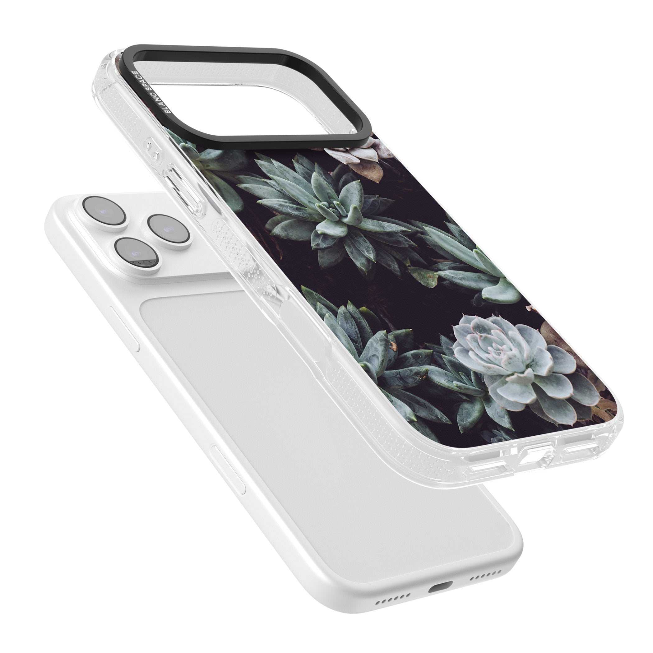 Succulent Bloom Mixed iPhone 17 Pro Impact Air Clear Phone Case Colours