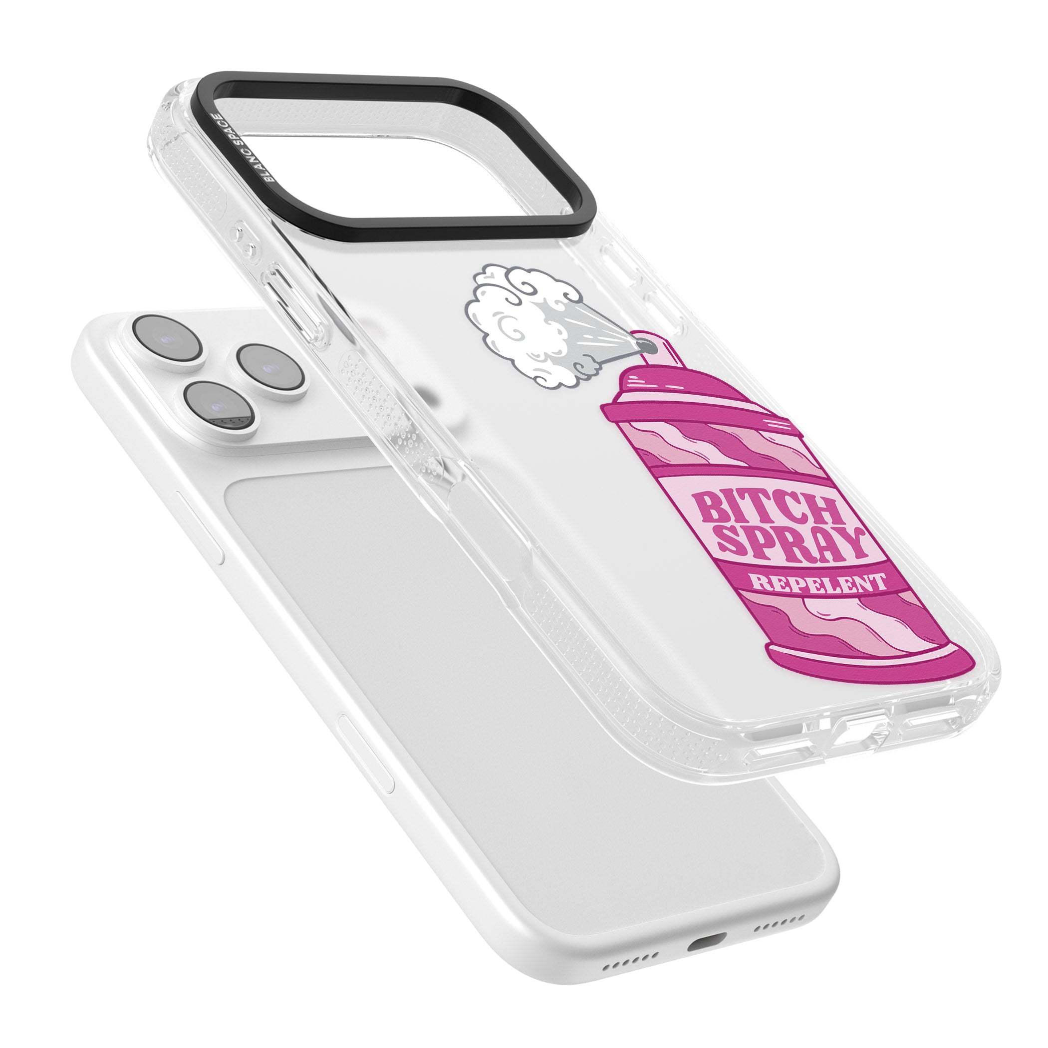 B*Tch Spray iPhone 17 Pro Impact Air Clear Phone Case Colours