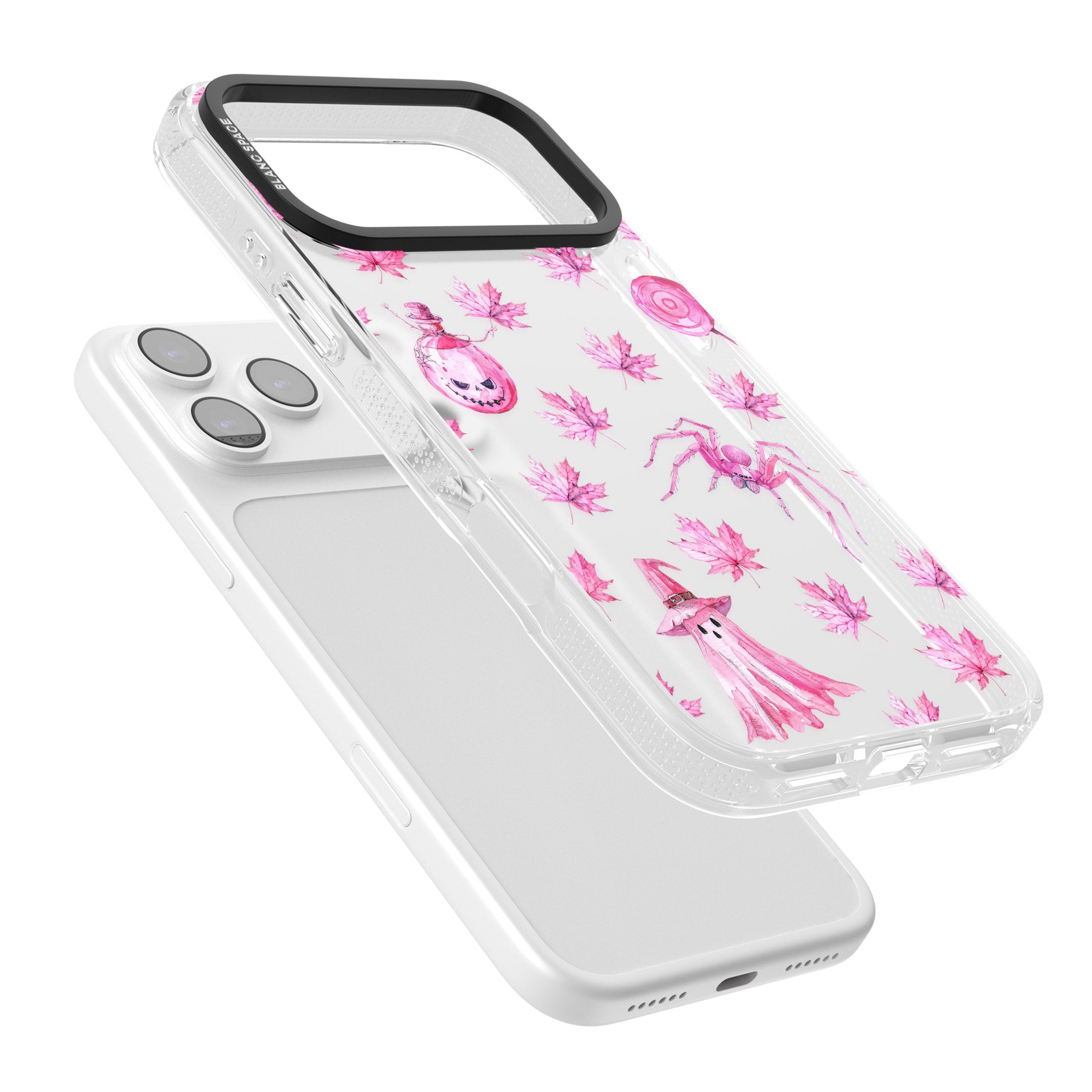 Pink Moon Maple iPhone 17 Pro Max Impact Air Clear Phone Case Colours