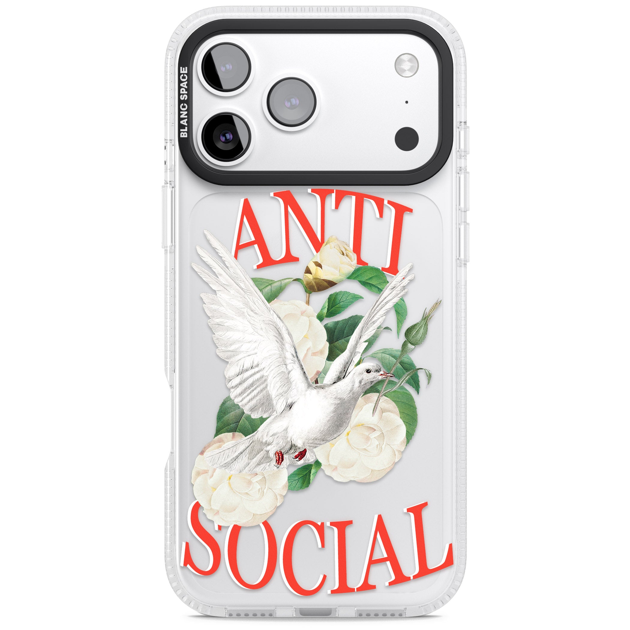 Anti Social iPhone 17 Pro Impact Air Clear Phone Case