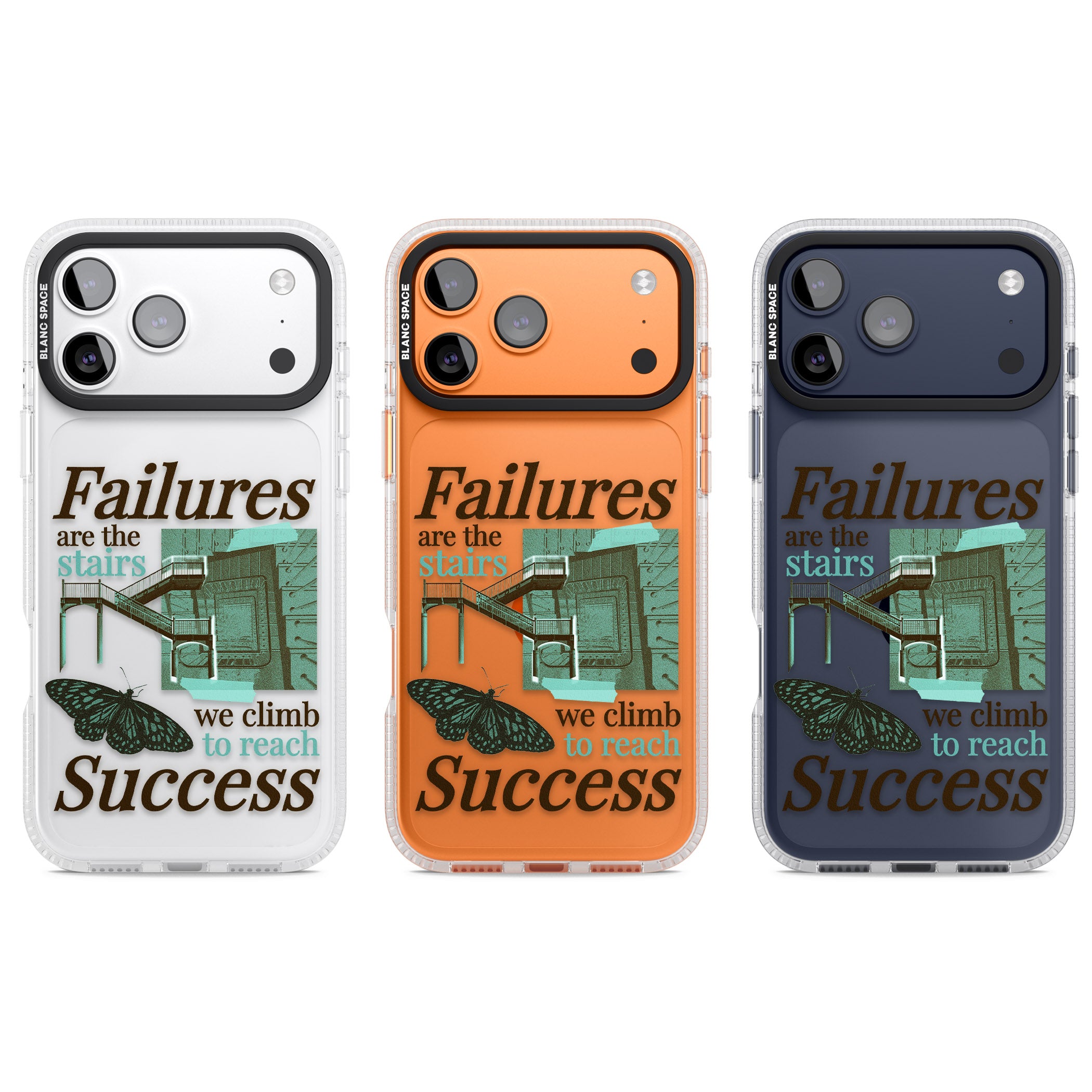 Fail To Succeed iPhone 17 Pro Impact Air Clear Phone Case APT Impact Protection