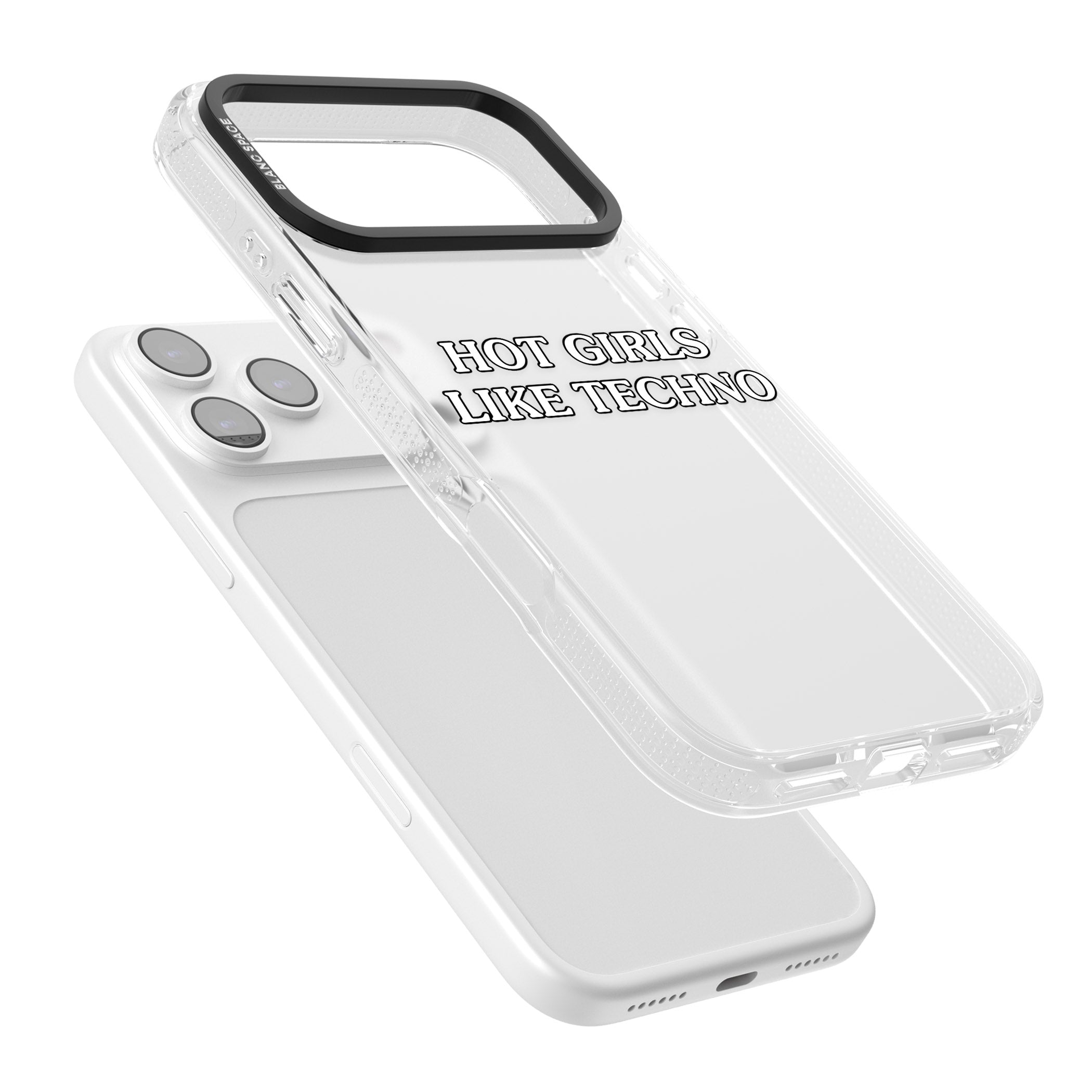 Hot Girls Like Techno iPhone 17 Pro Max Impact Air Clear Phone Case Colours