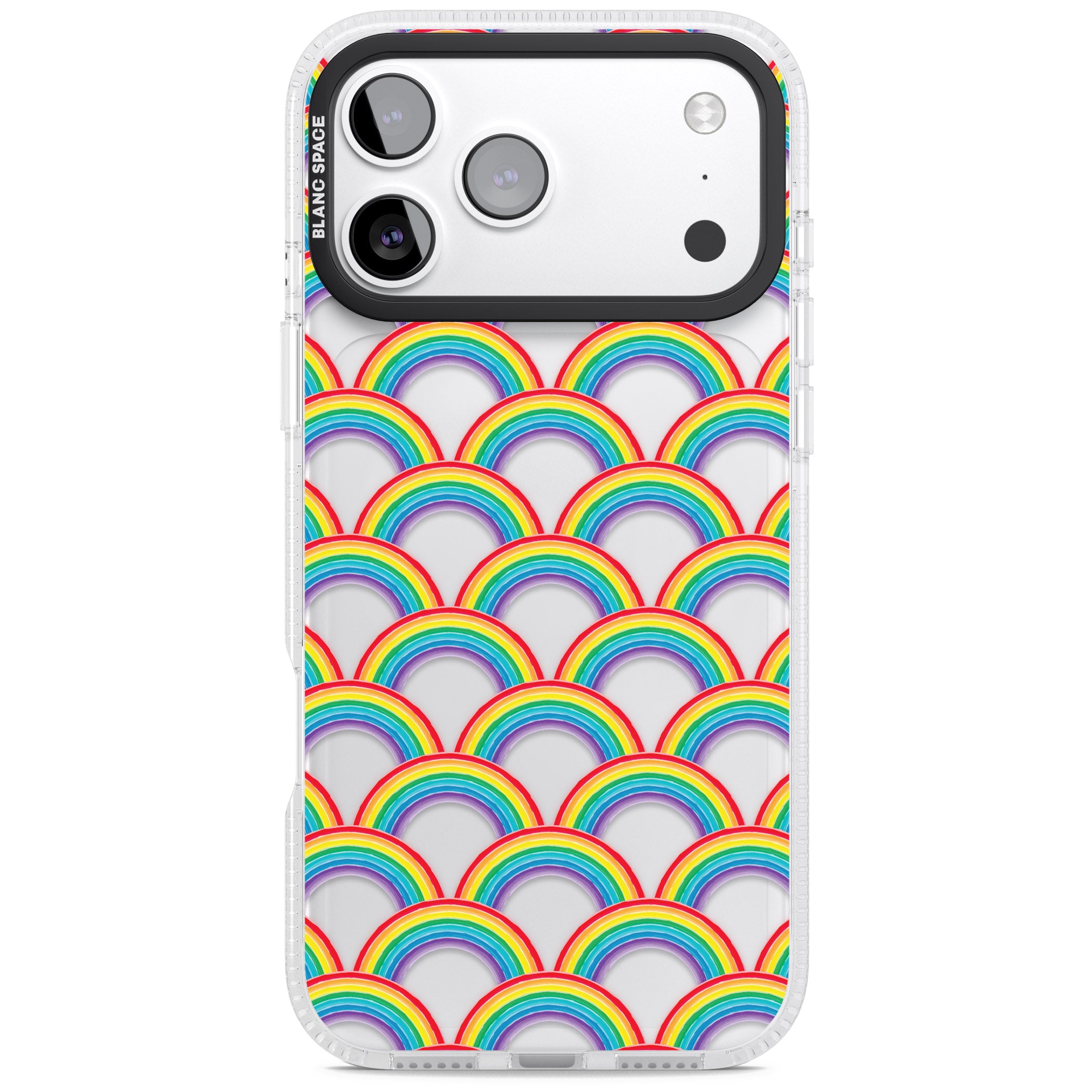 Rainbow Arc Pattern iPhone 17 Pro Impact Air Clear Phone Case