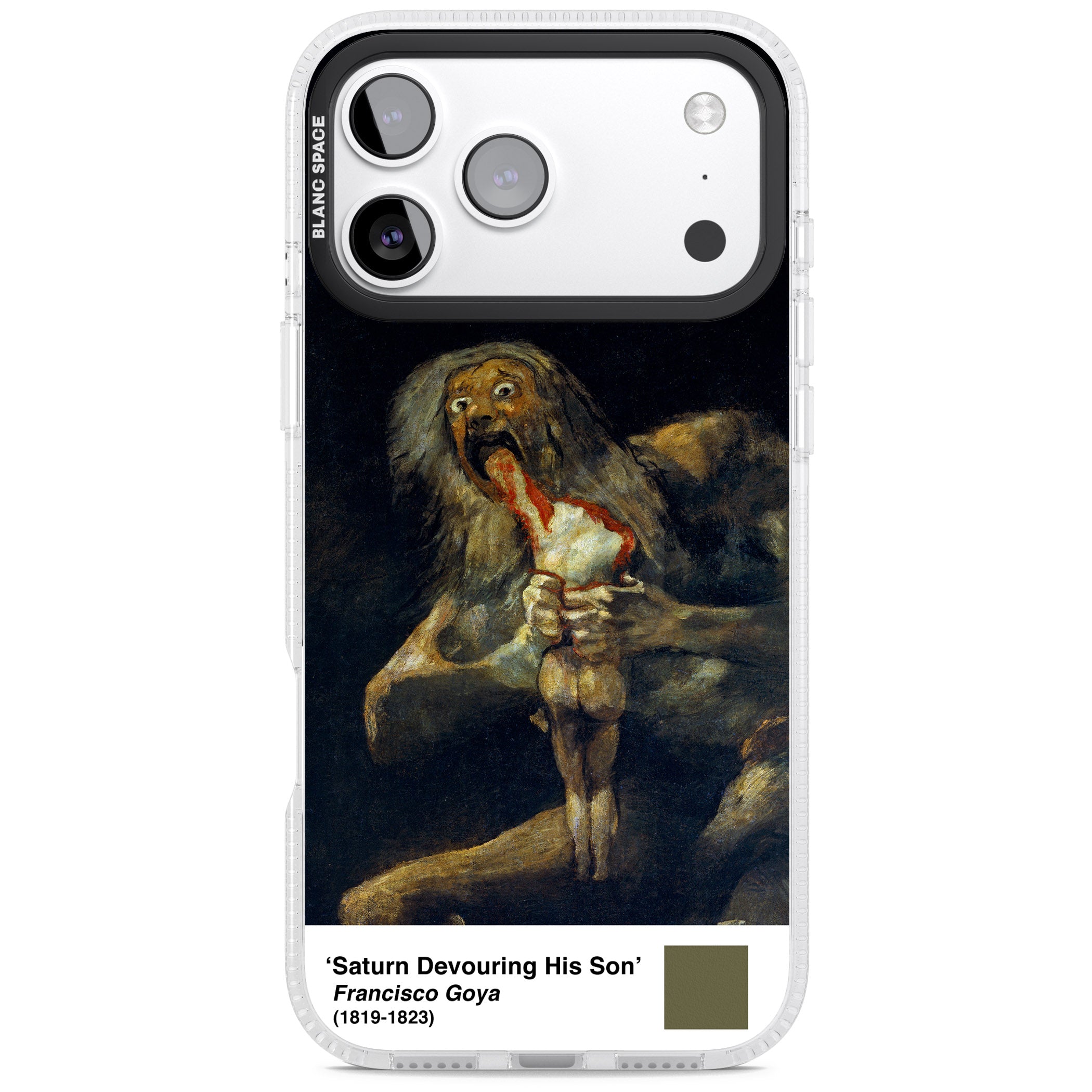 Saturn Devouring His Son iPhone 17 Pro Impact Air Clear Phone Case