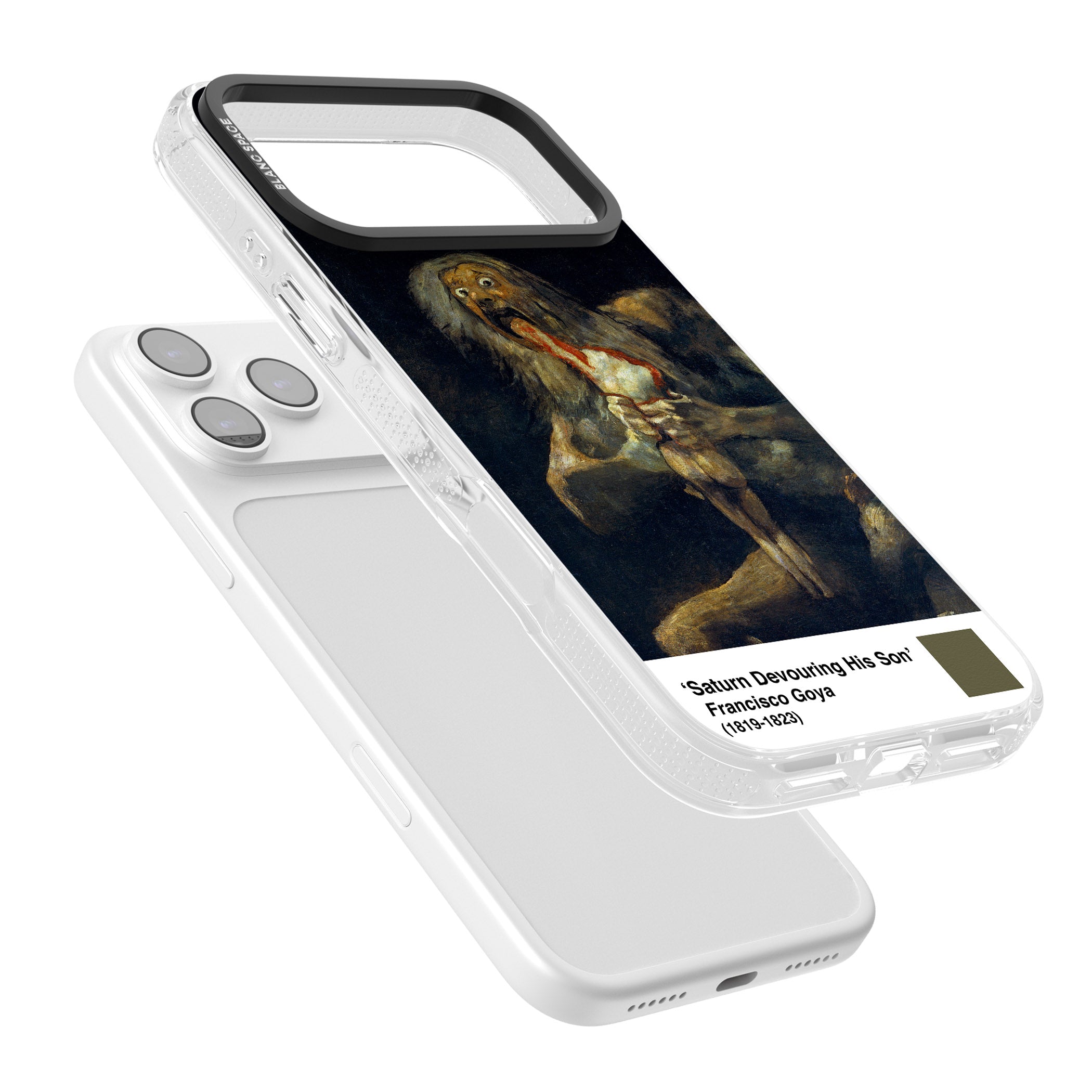 Saturn Devouring His Son iPhone 17 Pro Impact Air Clear Phone Case Colours