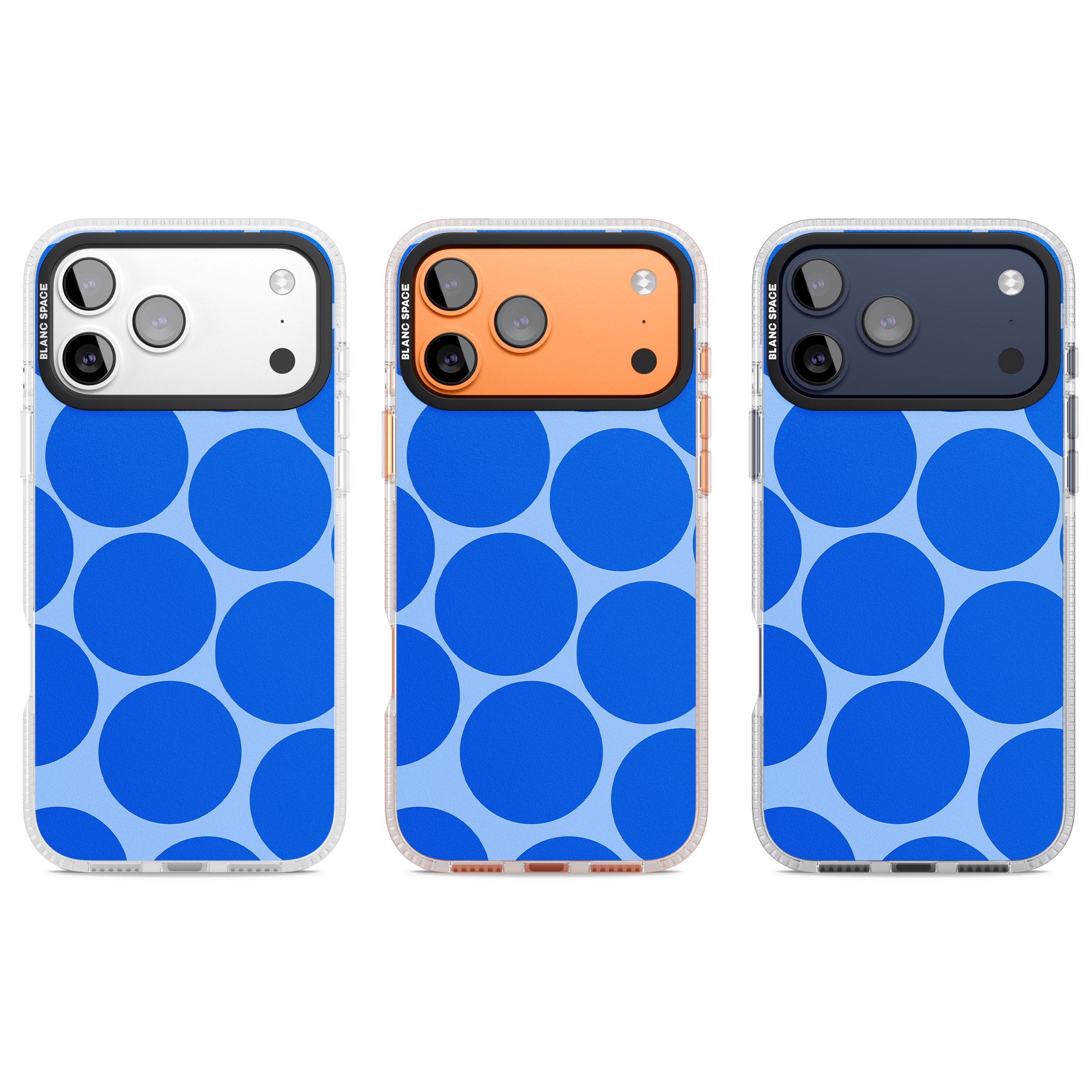 Retro Blue Dot iPhone 17 Pro Impact Air Clear Phone Case APT Impact Protection