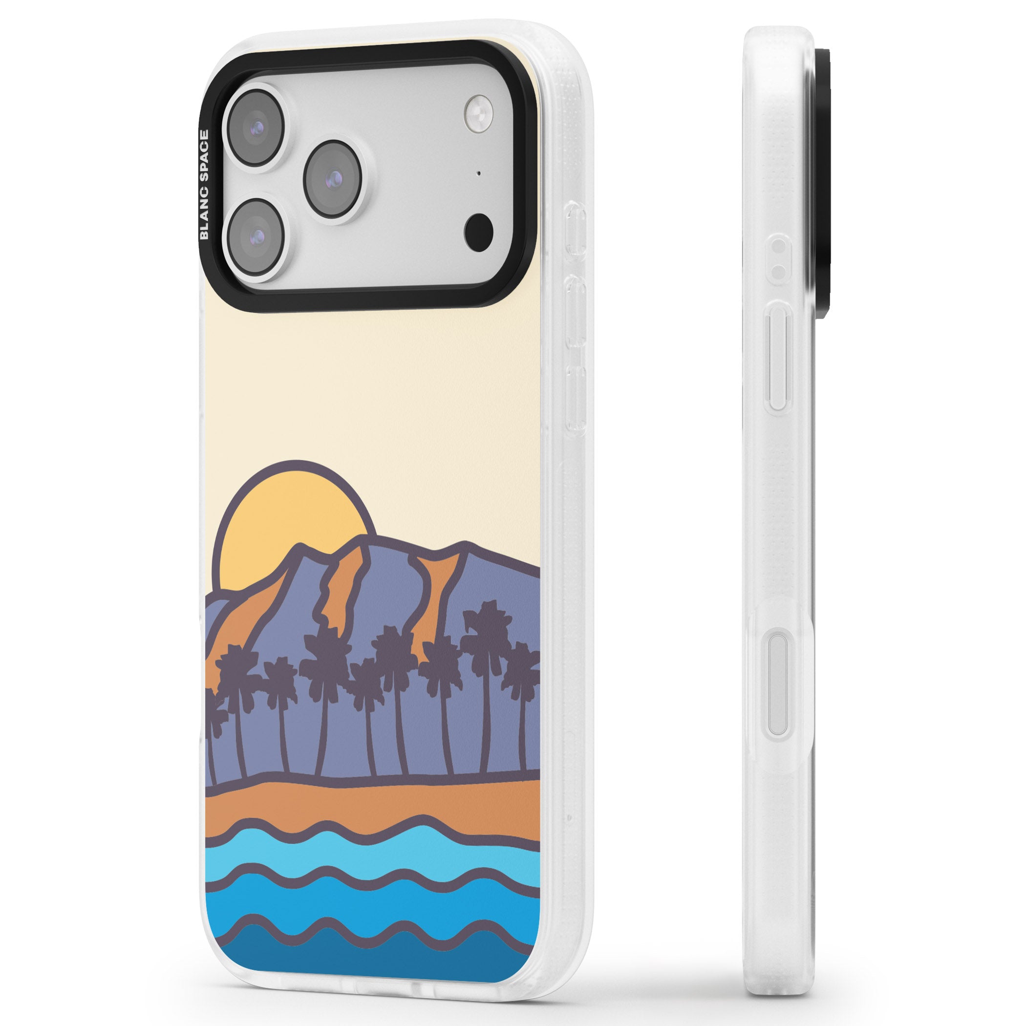 South Sunset iPhone 17 Pro Max Impact Air Clear Phone Case Side Profile
