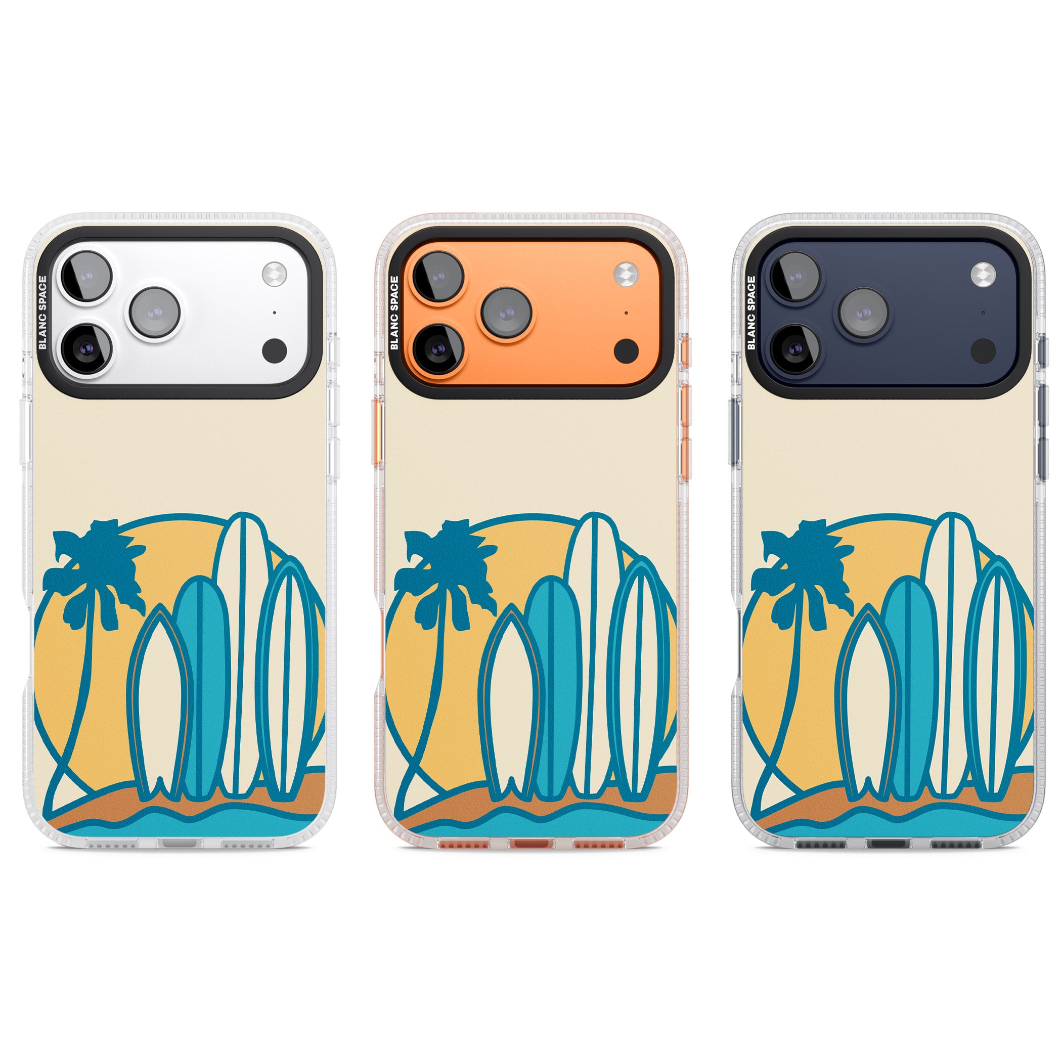 Coastal Surf Vibes iPhone 17 Pro Impact Air Clear Phone Case APT Impact Protection