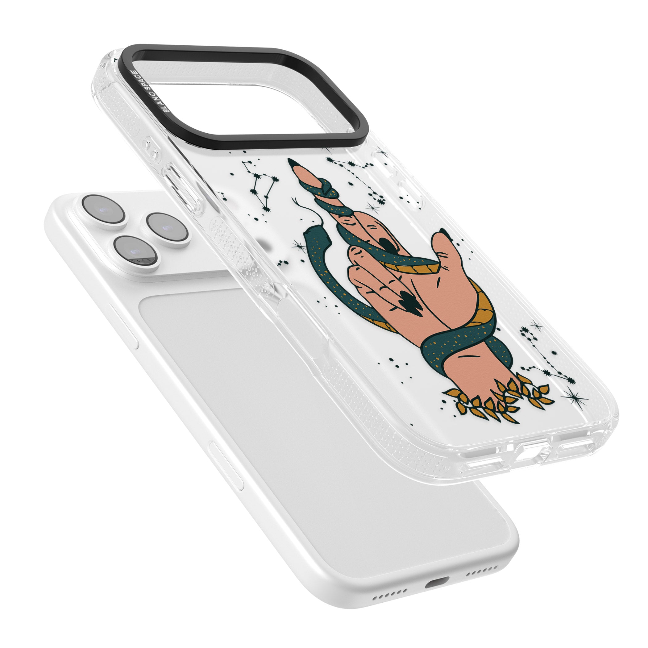 Snakes, Stars And Cynicism iPhone 17 Pro Impact Air Clear Phone Case Colours