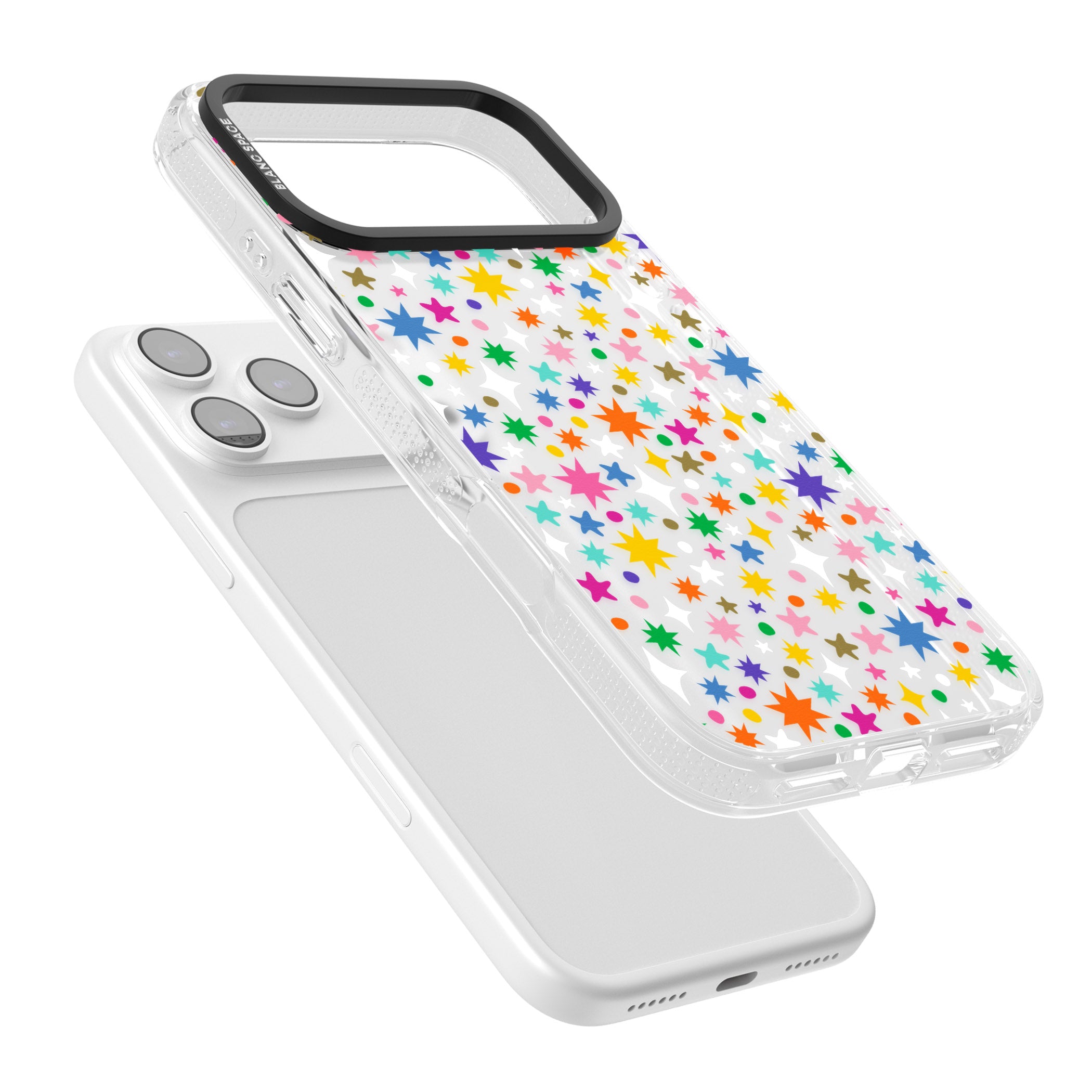 Rainbow Starburst iPhone 17 Pro Impact Air Clear Phone Case Colours