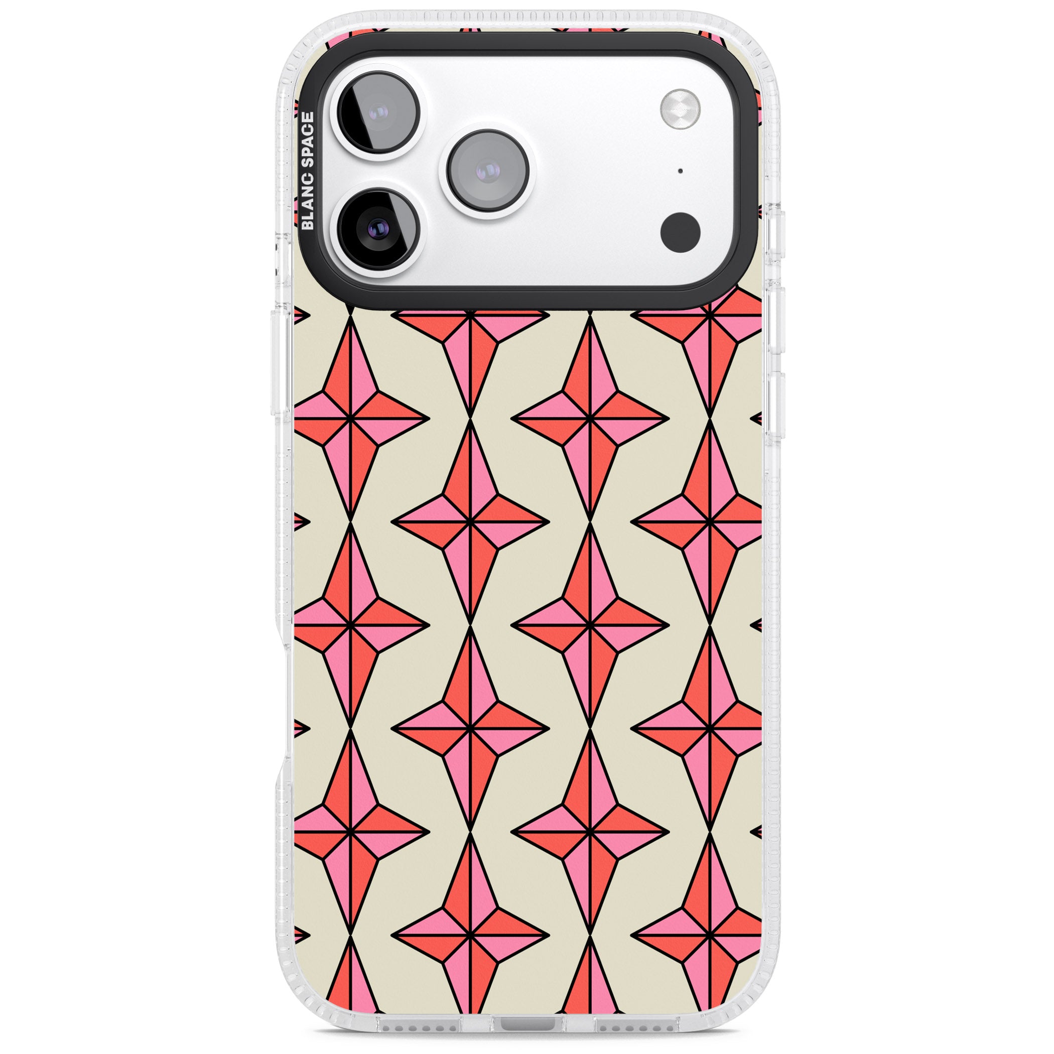 Rose Stars Pattern iPhone 17 Pro Max Impact Air Clear Phone Case