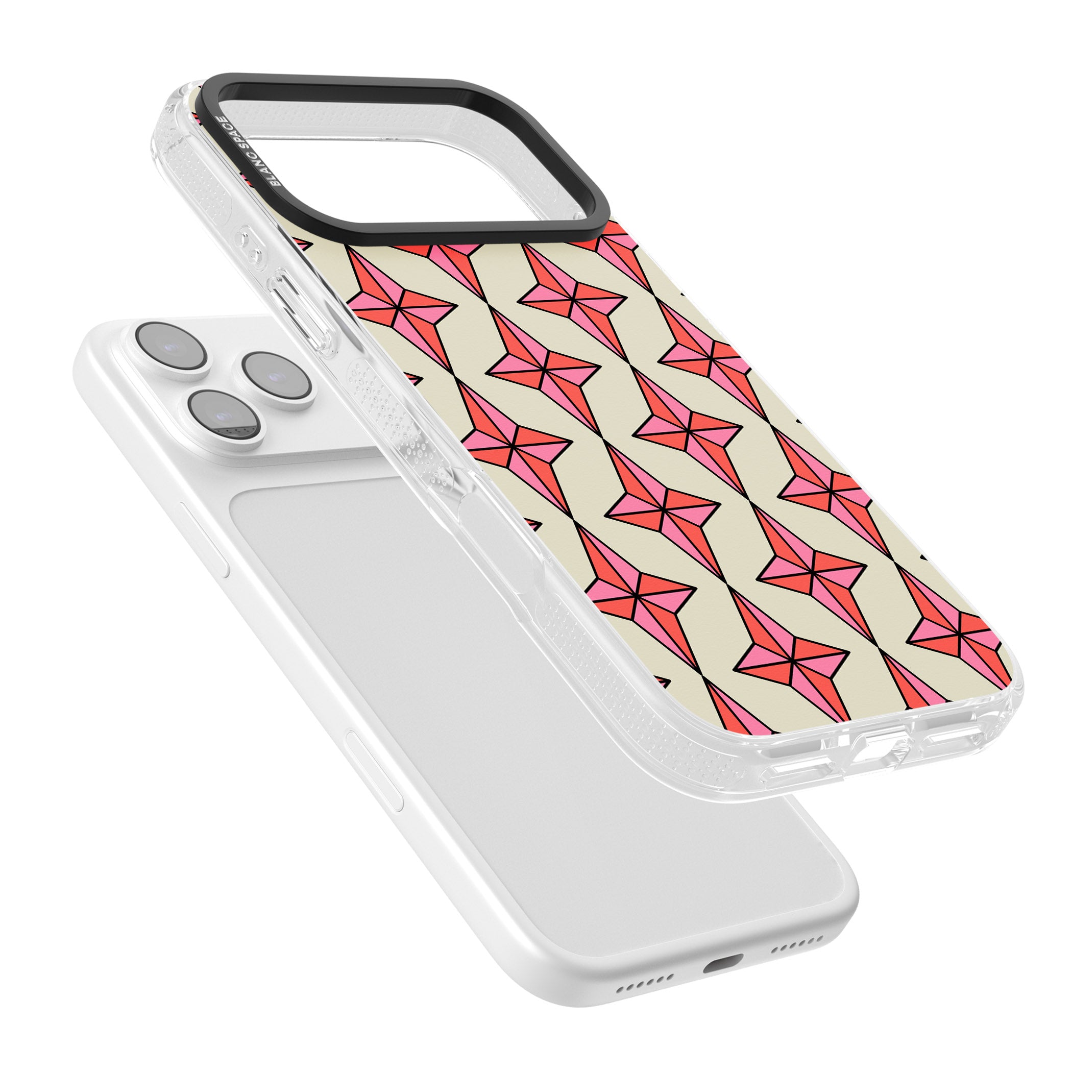 Rose Stars Pattern iPhone 17 Pro Max Impact Air Clear Phone Case Colours