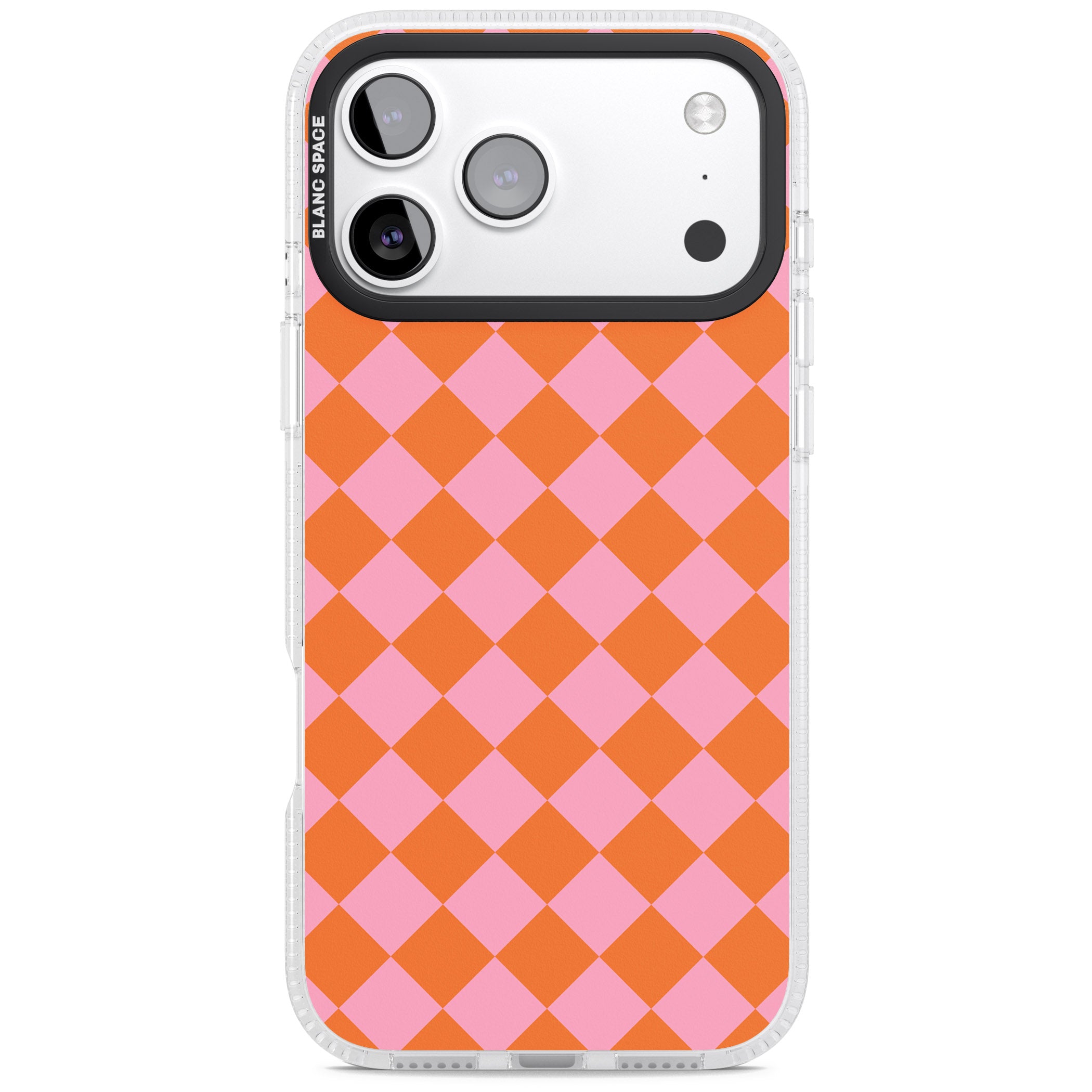 Retro Sunset Diamond Plaid iPhone 17 Pro Impact Air Clear Phone Case