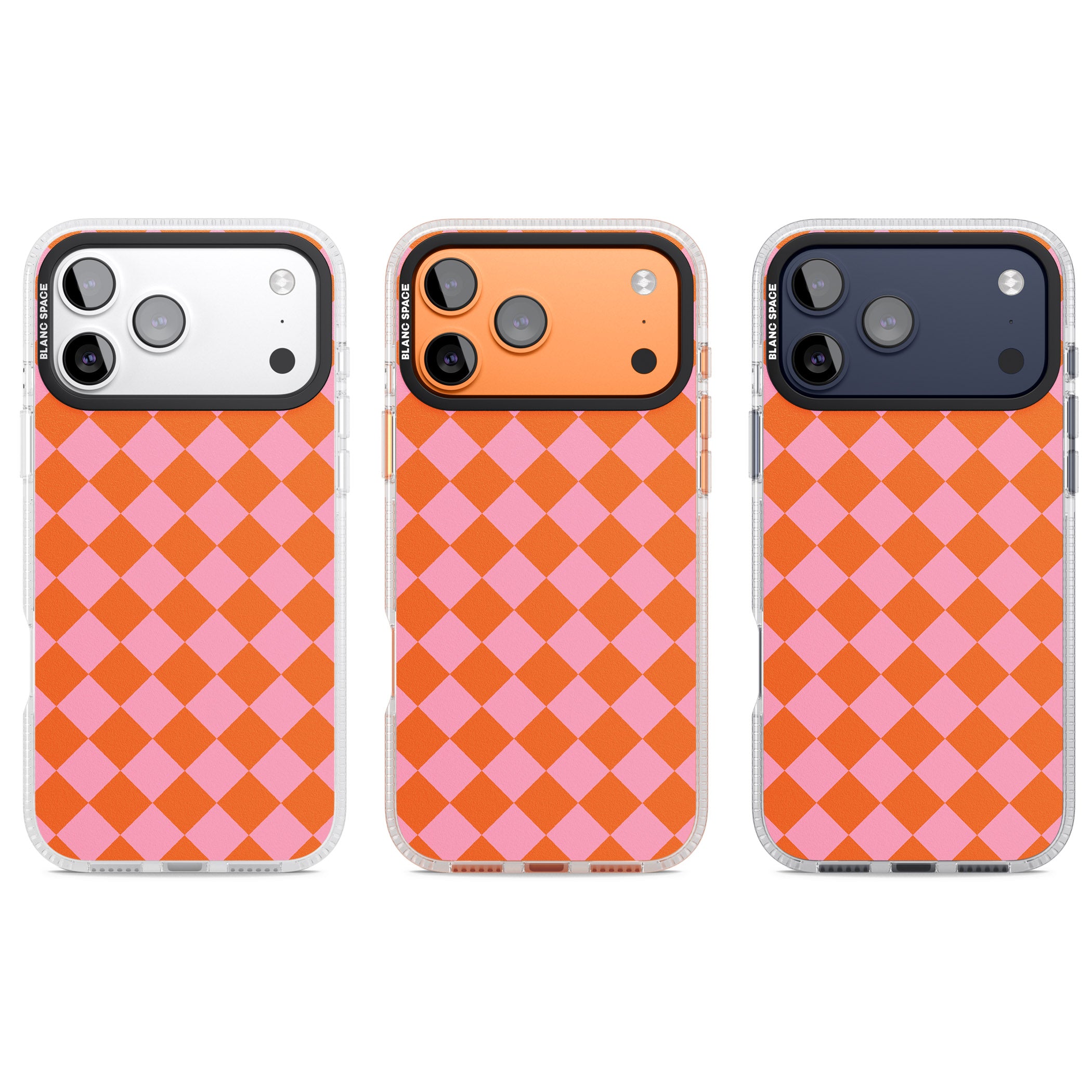 Retro Sunset Diamond Plaid iPhone 17 Pro Impact Air Clear Phone Case APT Impact Protection