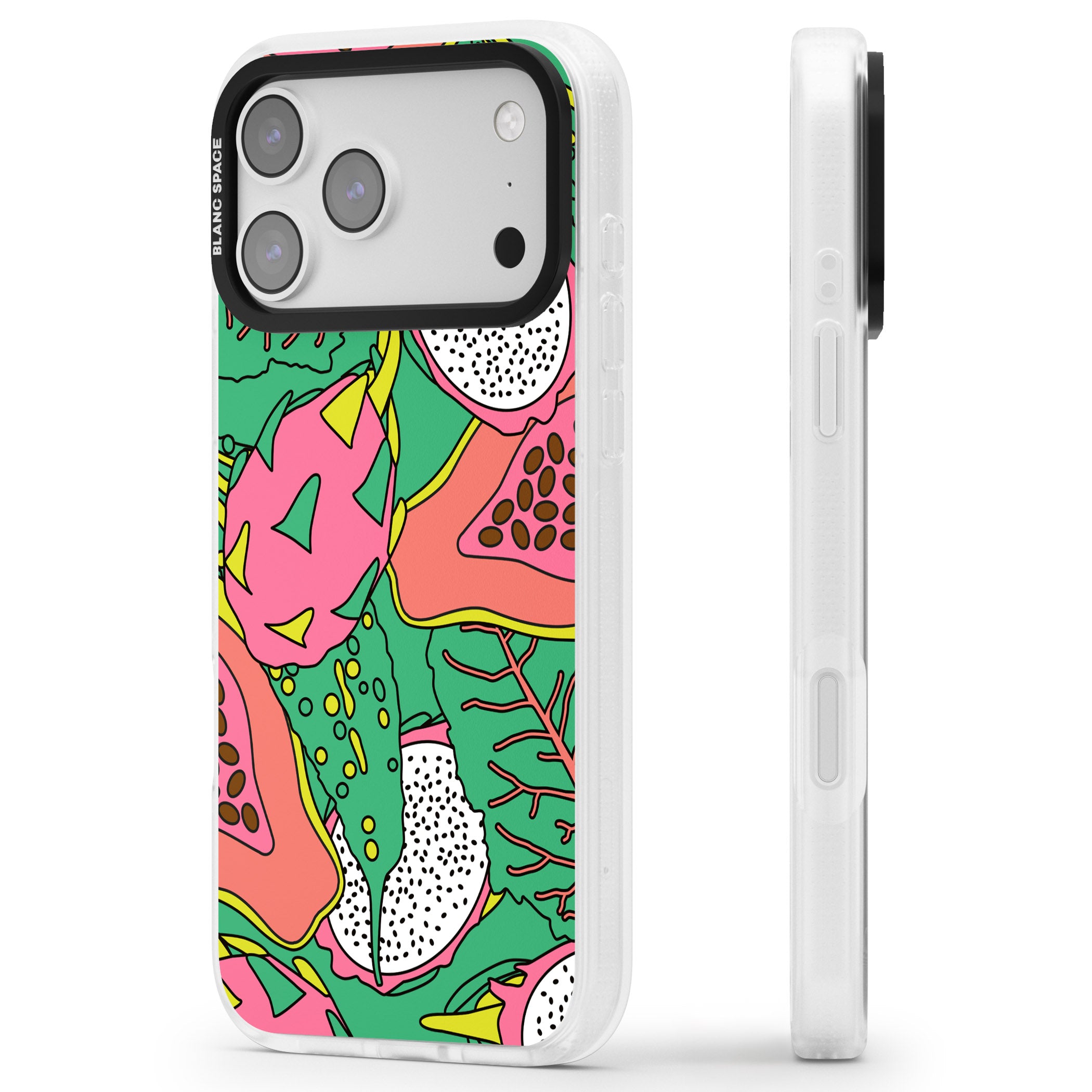 Psychedelic Salad iPhone 17 Pro Max Impact Air Clear Phone Case Side Profile