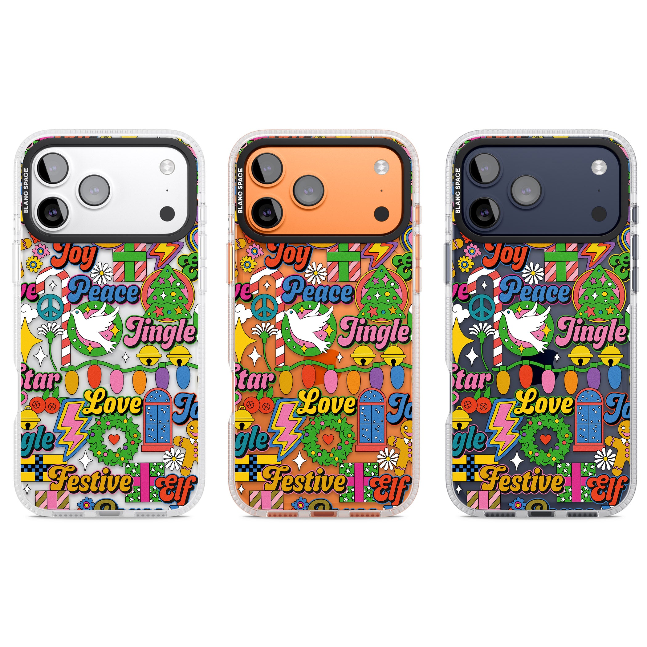 Peace & Festivities iPhone 17 Pro Impact Air Clear Phone Case APT Impact Protection