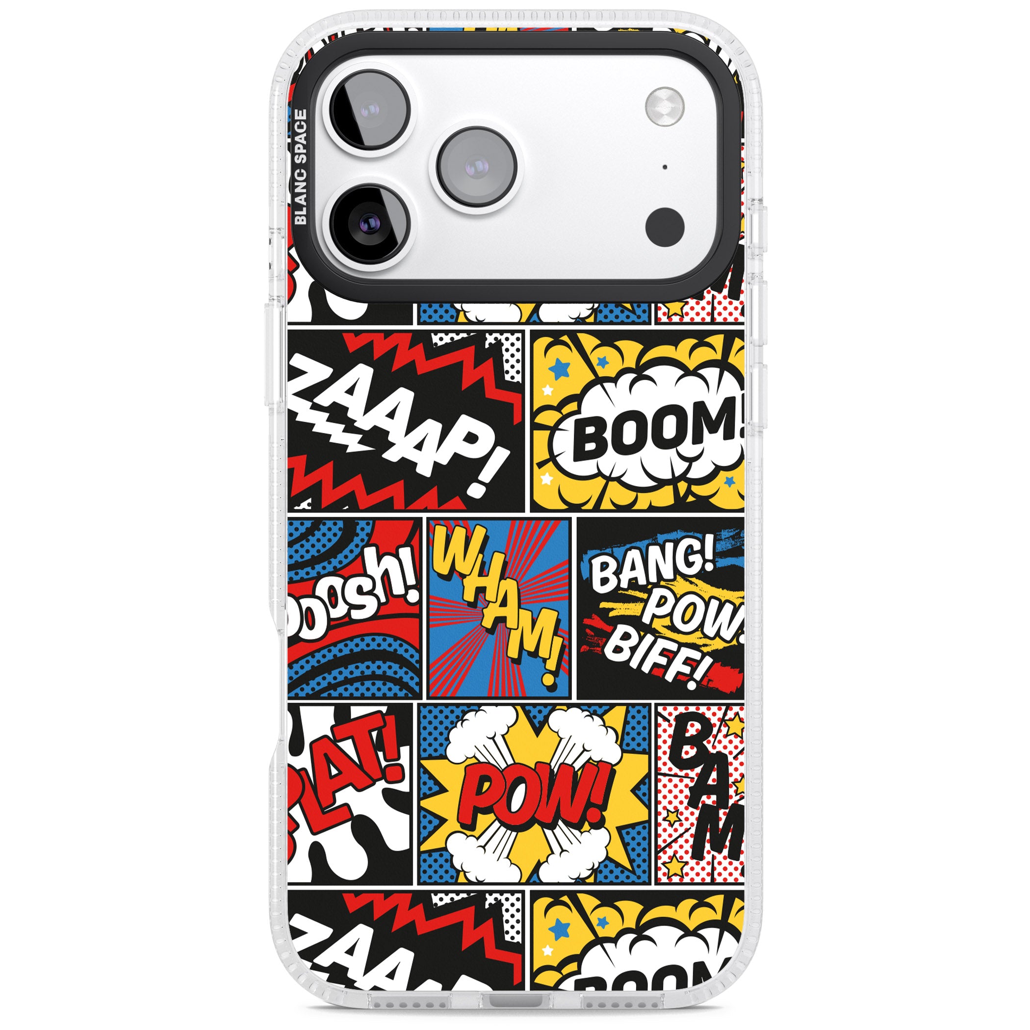 Onomatopoeia iPhone 17 Pro Impact Air Clear Phone Case