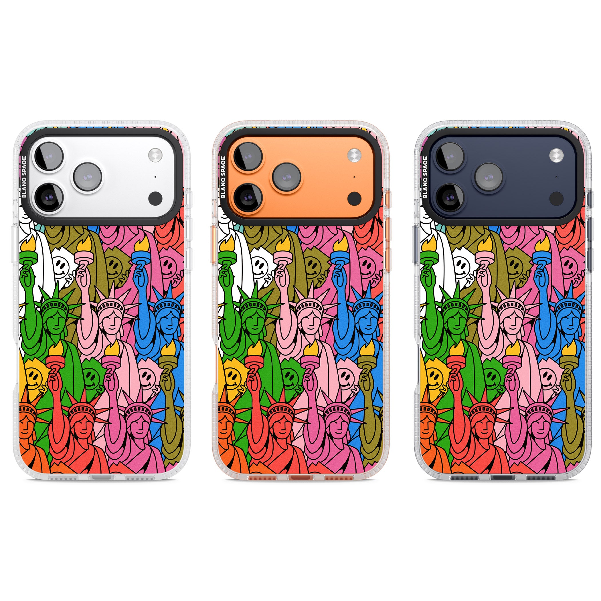 Multicolour Liberty Pattern iPhone 17 Pro Impact Air Clear Phone Case APT Impact Protection