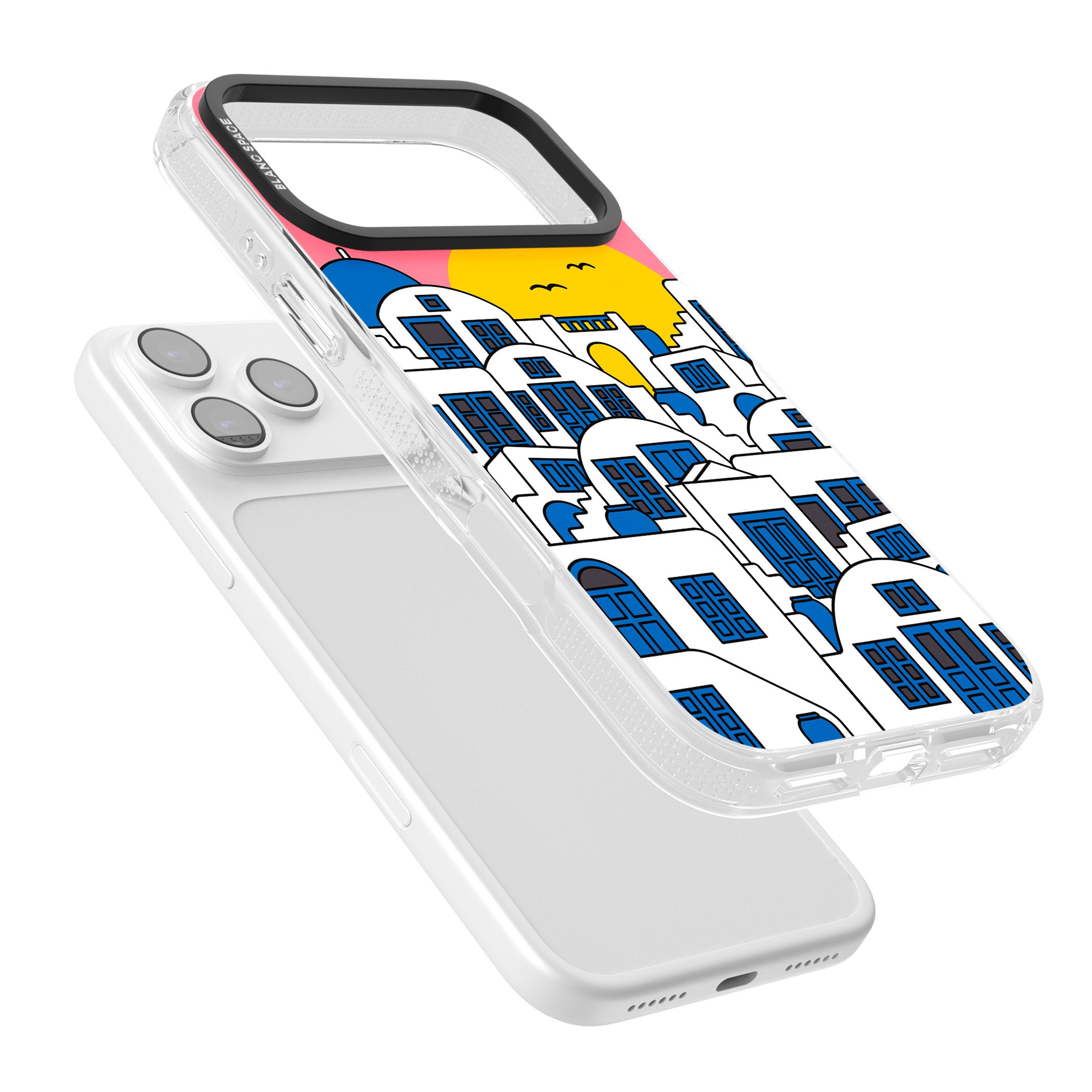 Santorini Sunset iPhone 17 Pro Impact Air Clear Phone Case Colours