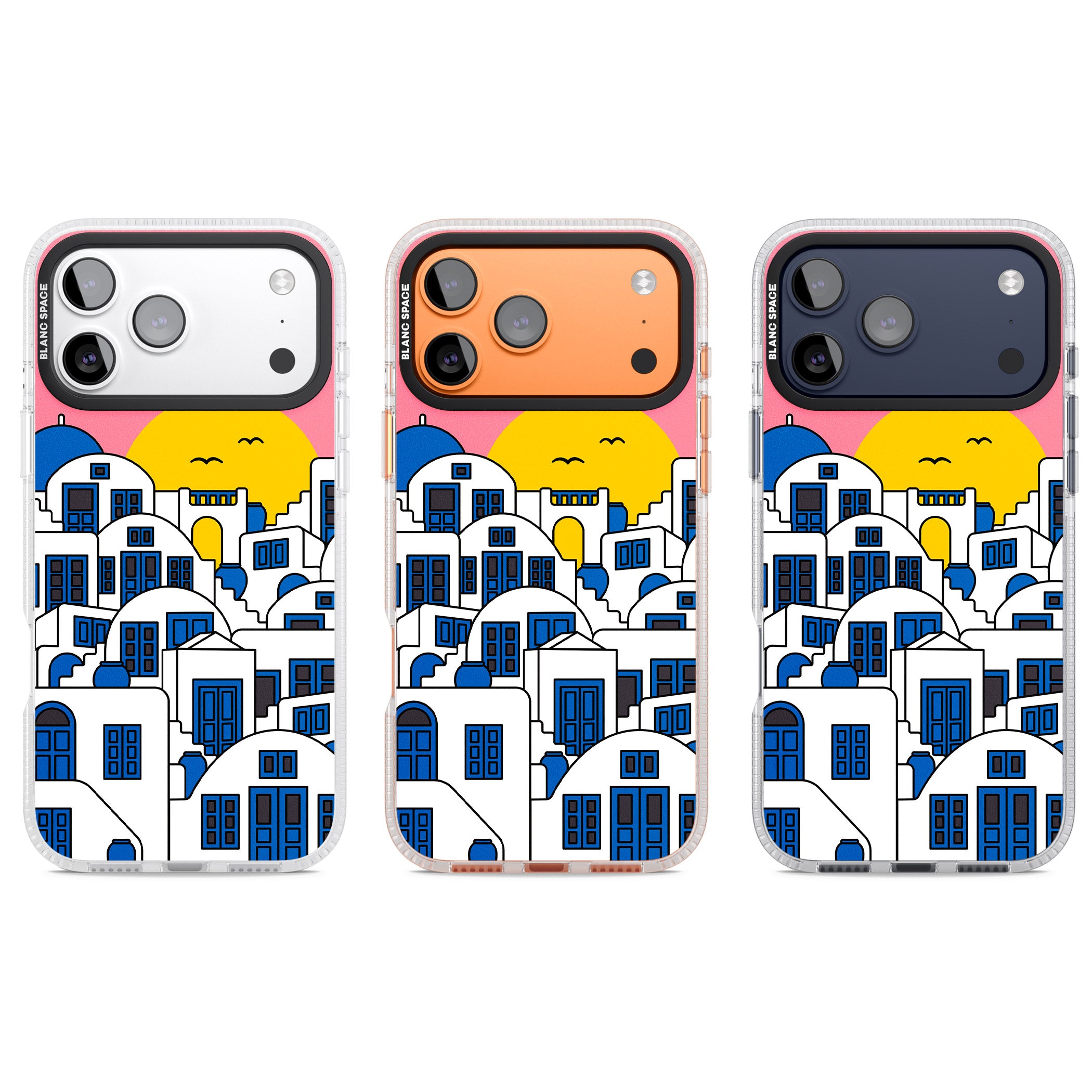 Santorini Sunset iPhone 17 Pro Impact Air Clear Phone Case APT Impact Protection