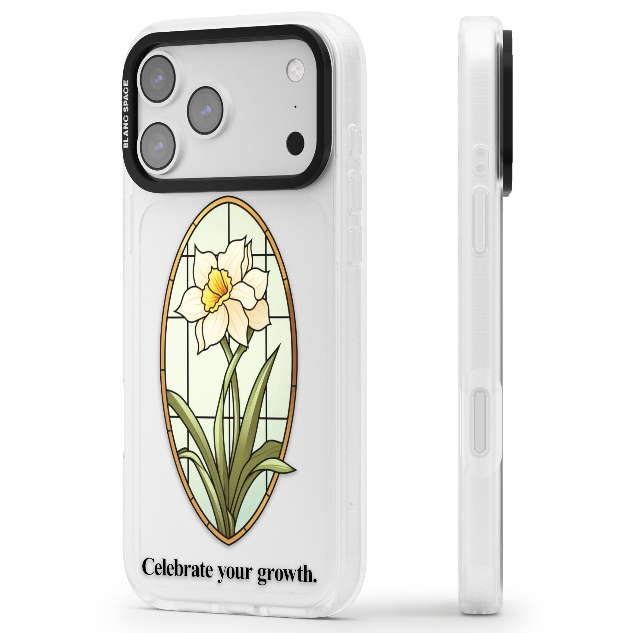 Celebrate Your Growth iPhone 17 Pro Max Impact Air Clear Phone Case Side Profile