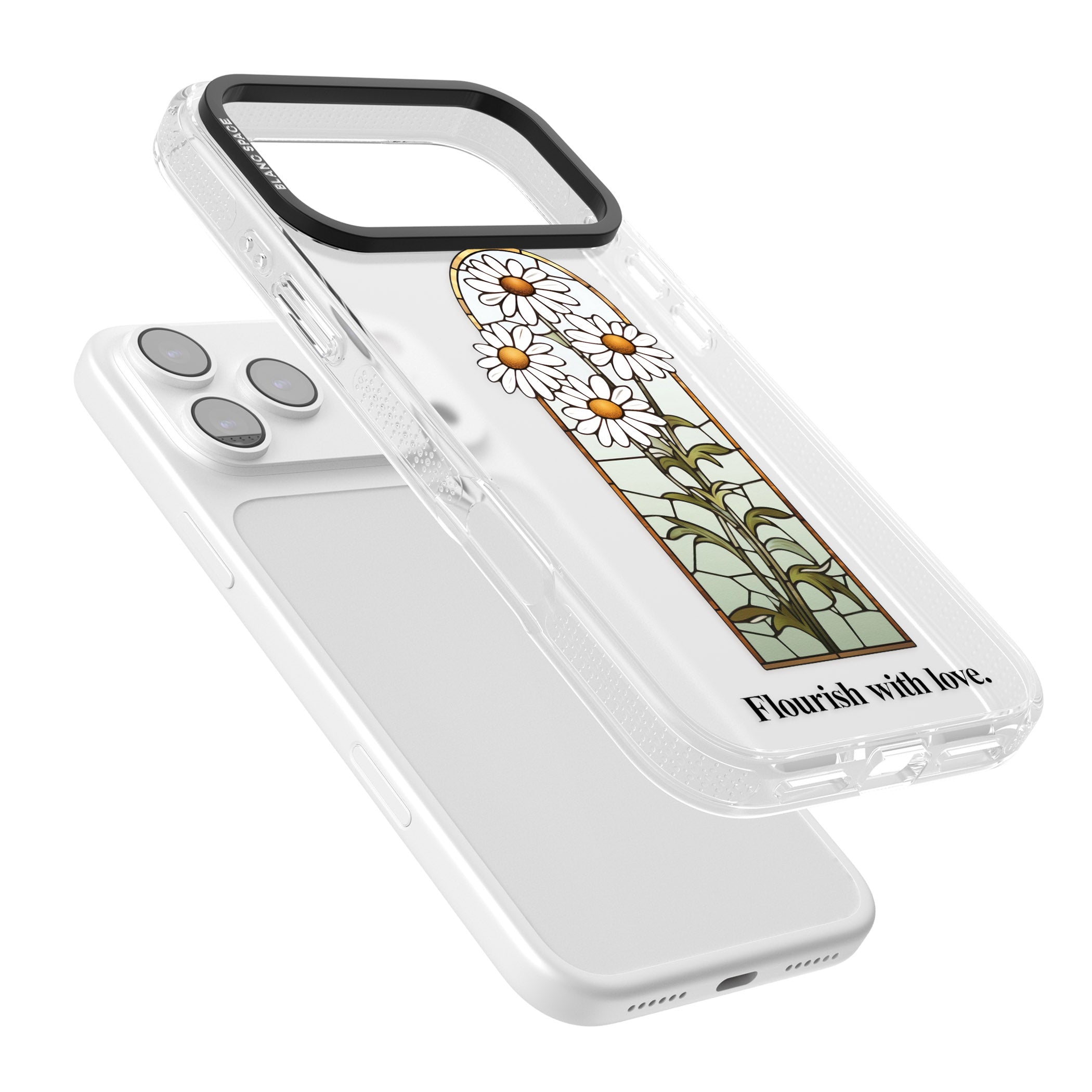 Flourish With Love iPhone 17 Pro Max Impact Air Clear Phone Case Colours