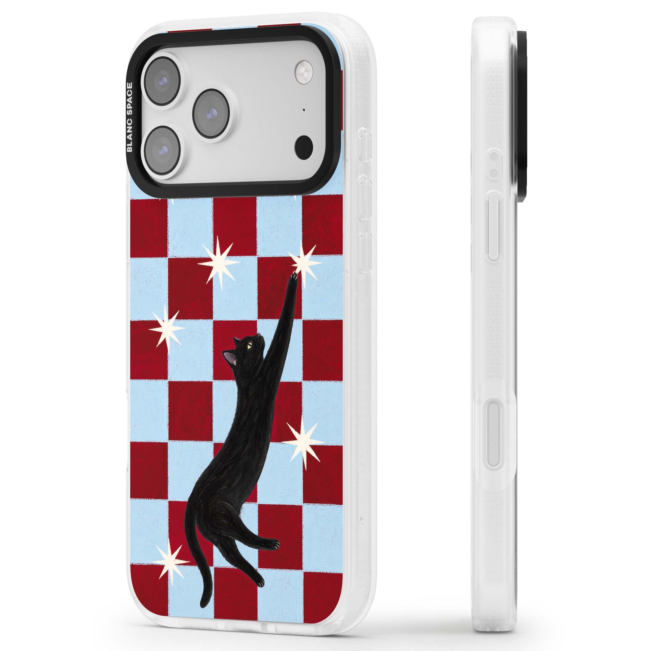 Starlit Kitty animals iPhone case | Clear Case Impact Air case for iPhone 17 Pro, iPhone 17 Pro Max
