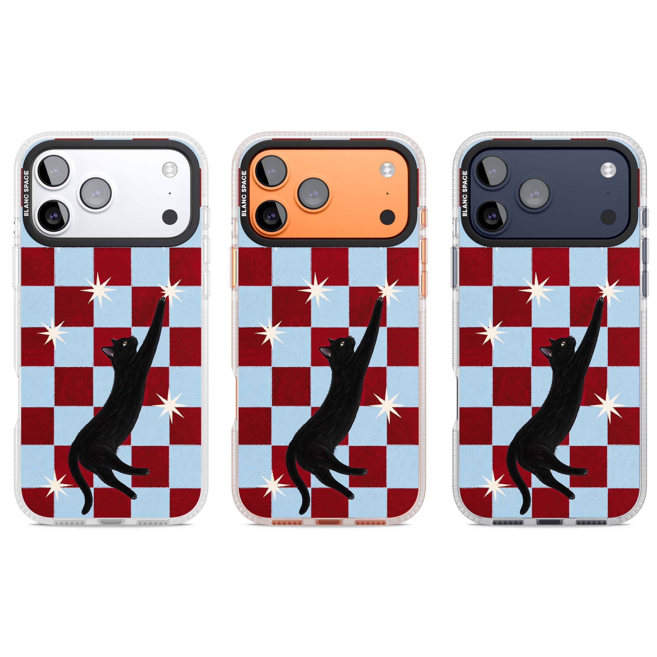 Starlit Kitty animals iPhone case | Clear Case Impact Air case for iPhone 17 Pro, iPhone 17 Pro Max