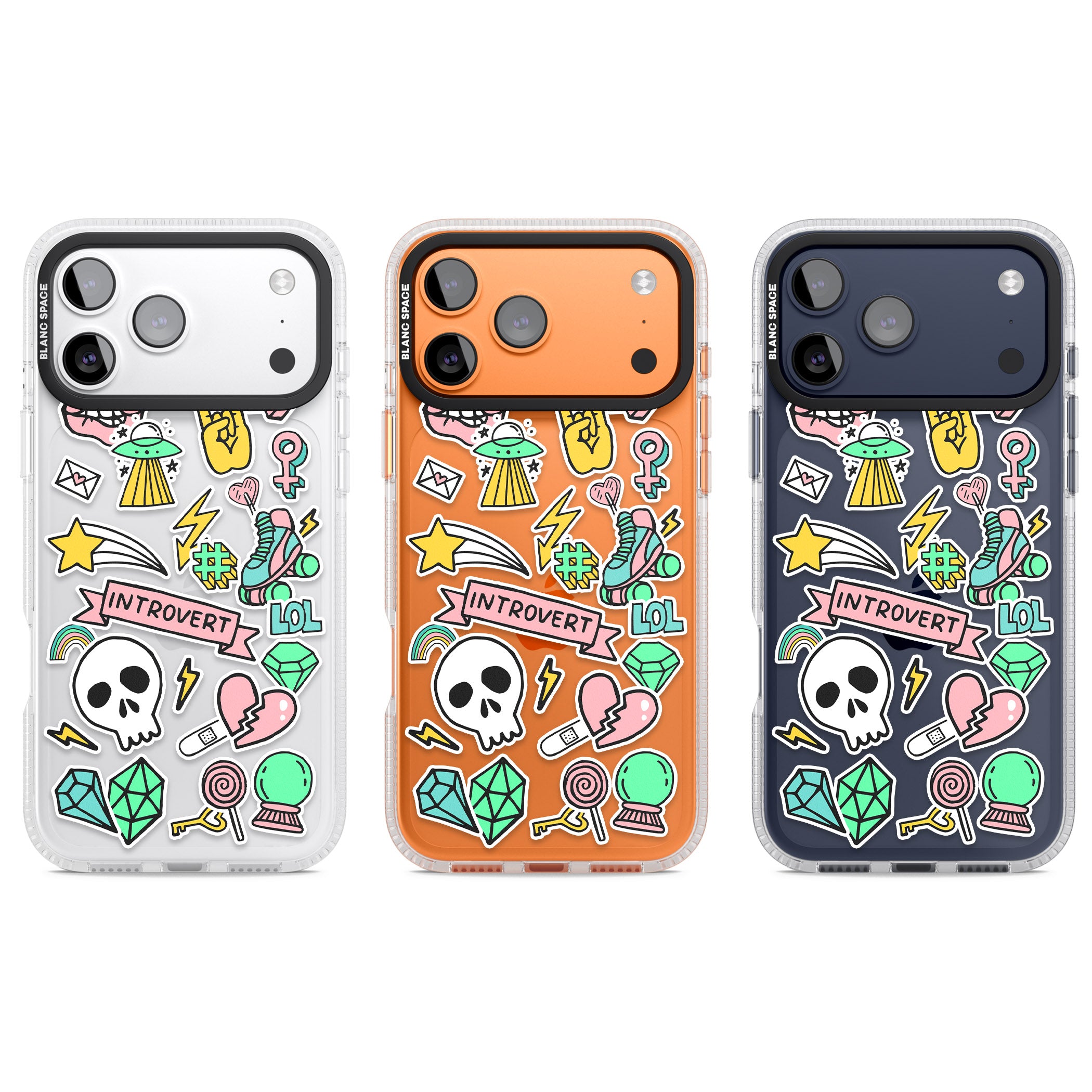 Introvert Sticker iPhone 17 Pro Impact Air Clear Phone Case APT Impact Protection