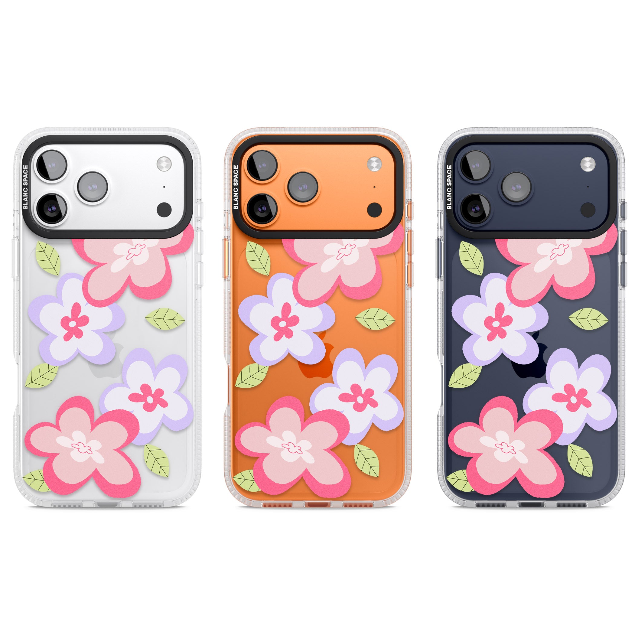 Funky Flowers iPhone 17 Pro Impact Air Clear Phone Case APT Impact Protection