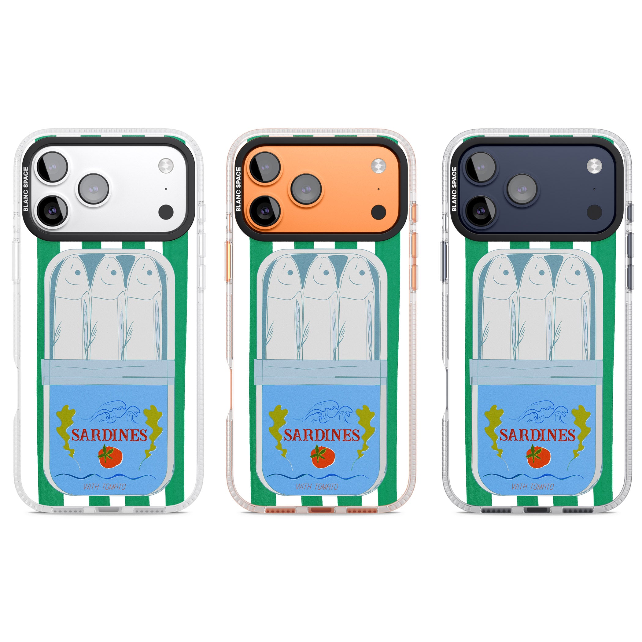 Italian Coastal Sardines iPhone 17 Pro Impact Air Clear Phone Case APT Impact Protection