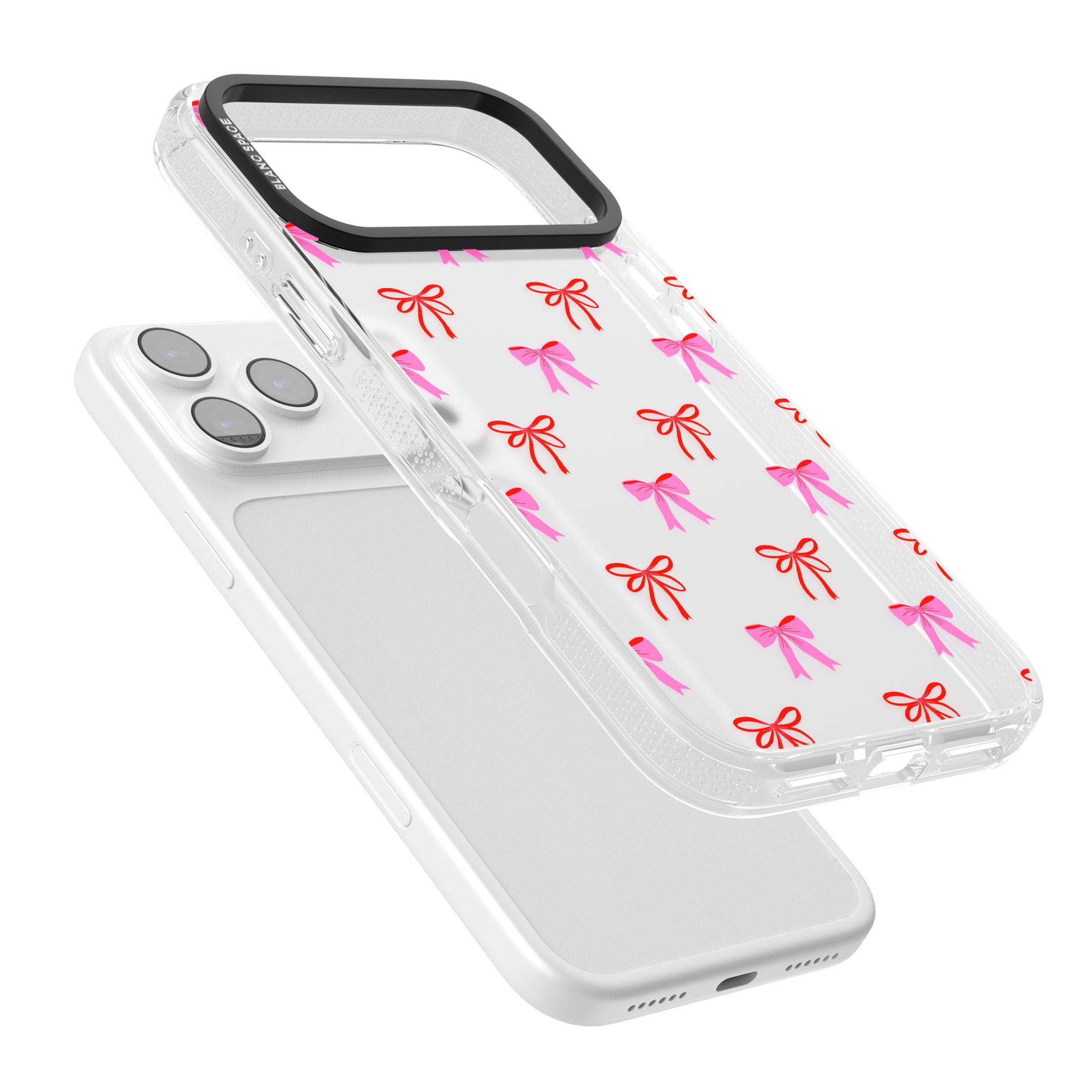 Cute Bow Pattern iPhone 17 Pro Max Impact Air Clear Phone Case Colours