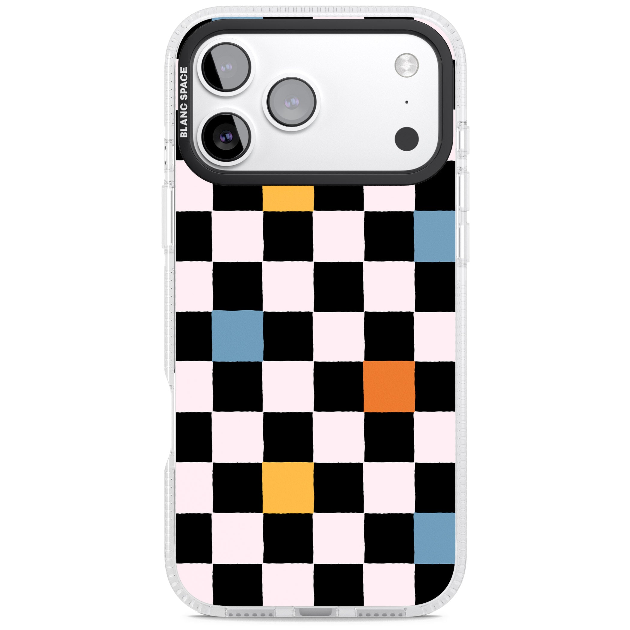 Vibrant Retro Checkered iPhone 17 Pro Impact Air Clear Phone Case