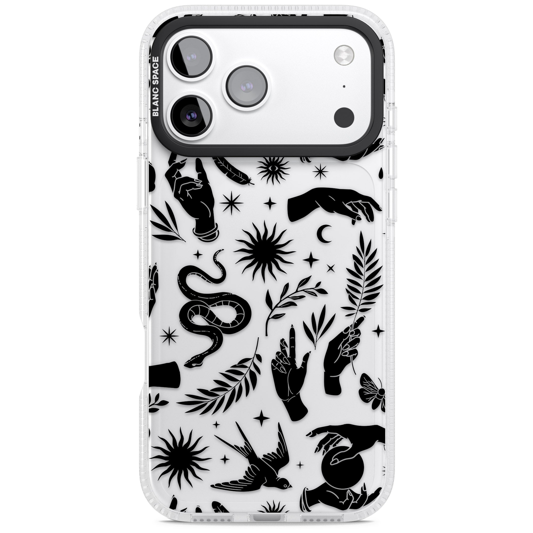 Celestial Pattern (Black) iPhone 17 Pro Max Impact Air Clear Phone Case