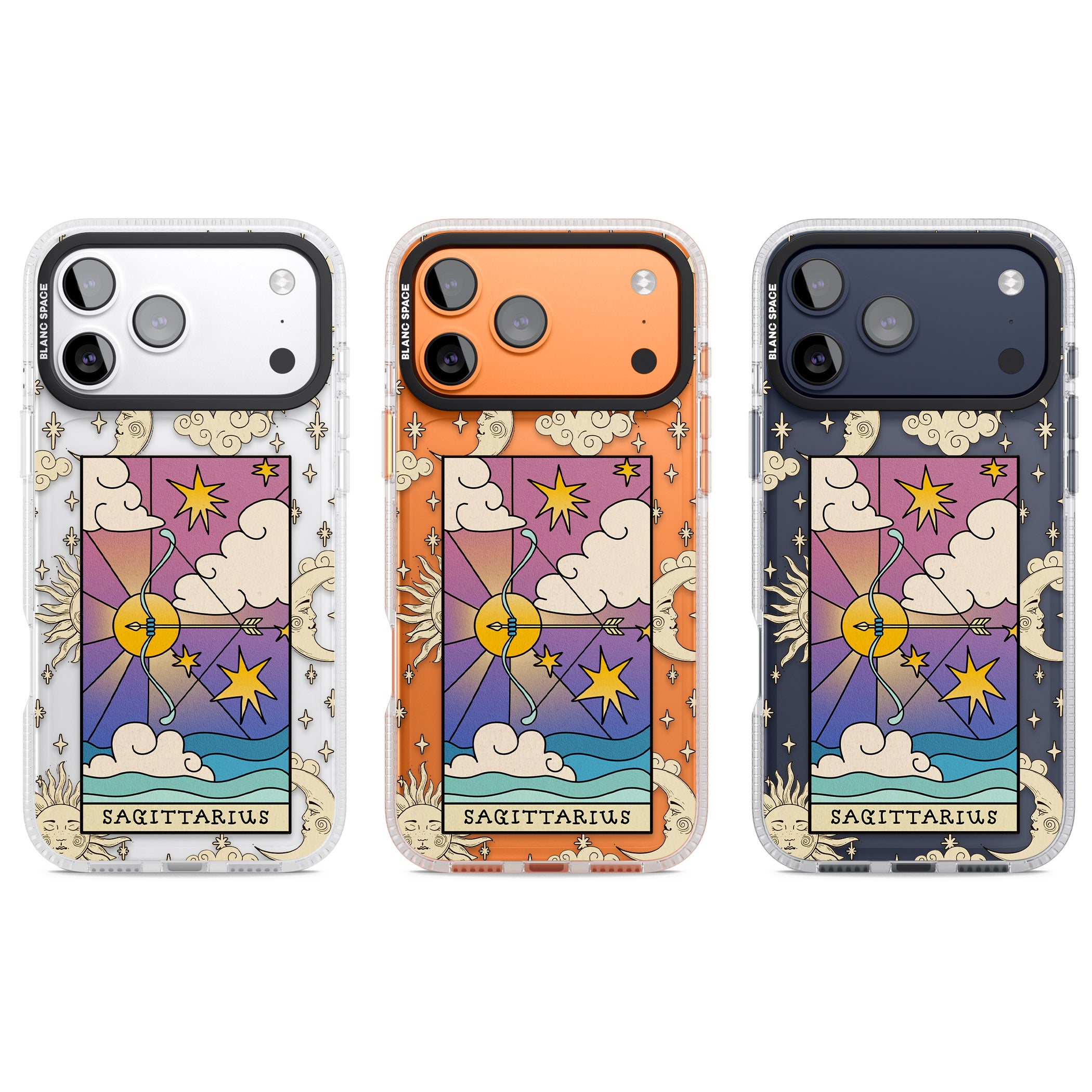 Celestial Zodiac Sagittarius iPhone 17 Pro Impact Air Clear Phone Case APT Impact Protection