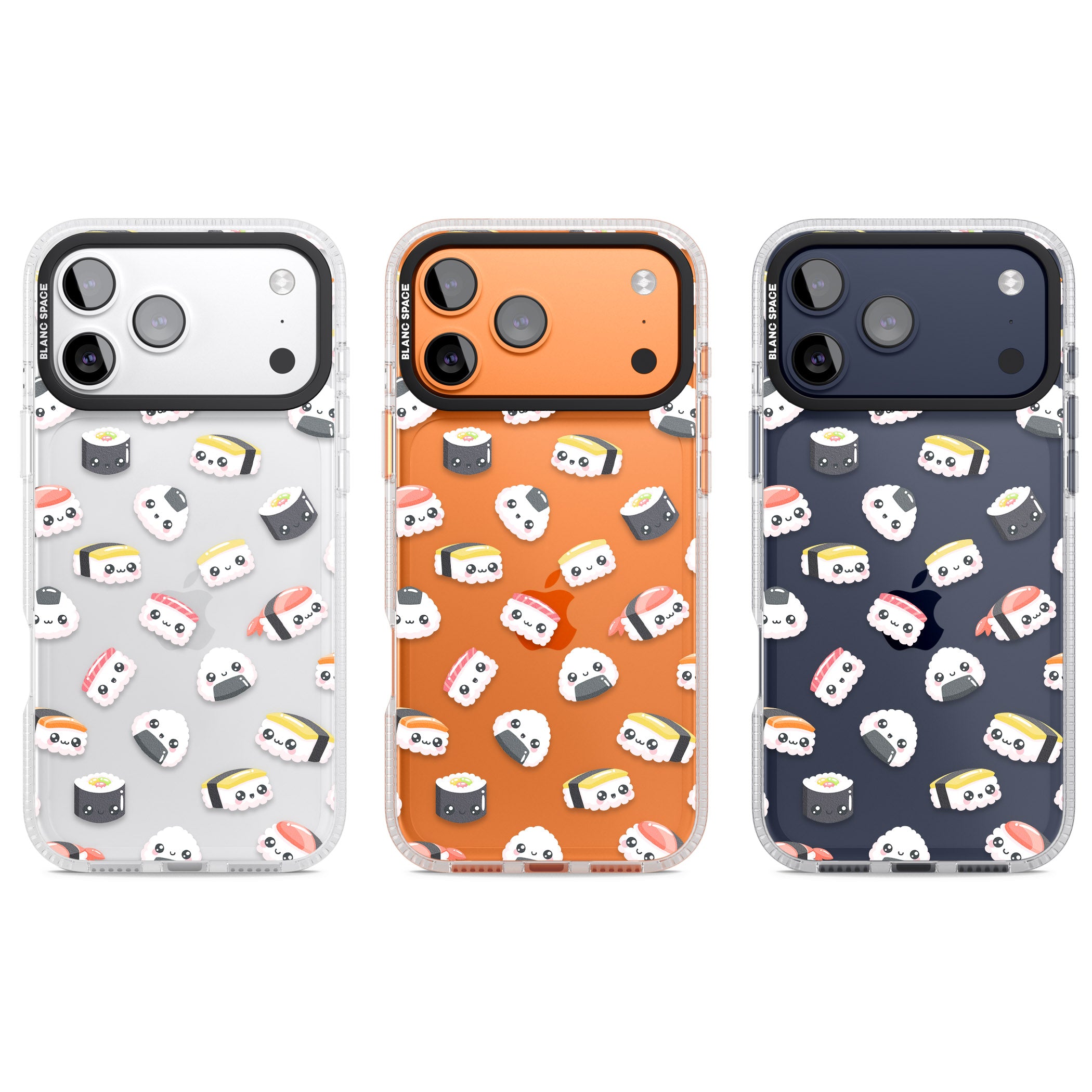 Kawaii Sushi iPhone 17 Pro Impact Air Clear Phone Case APT Impact Protection