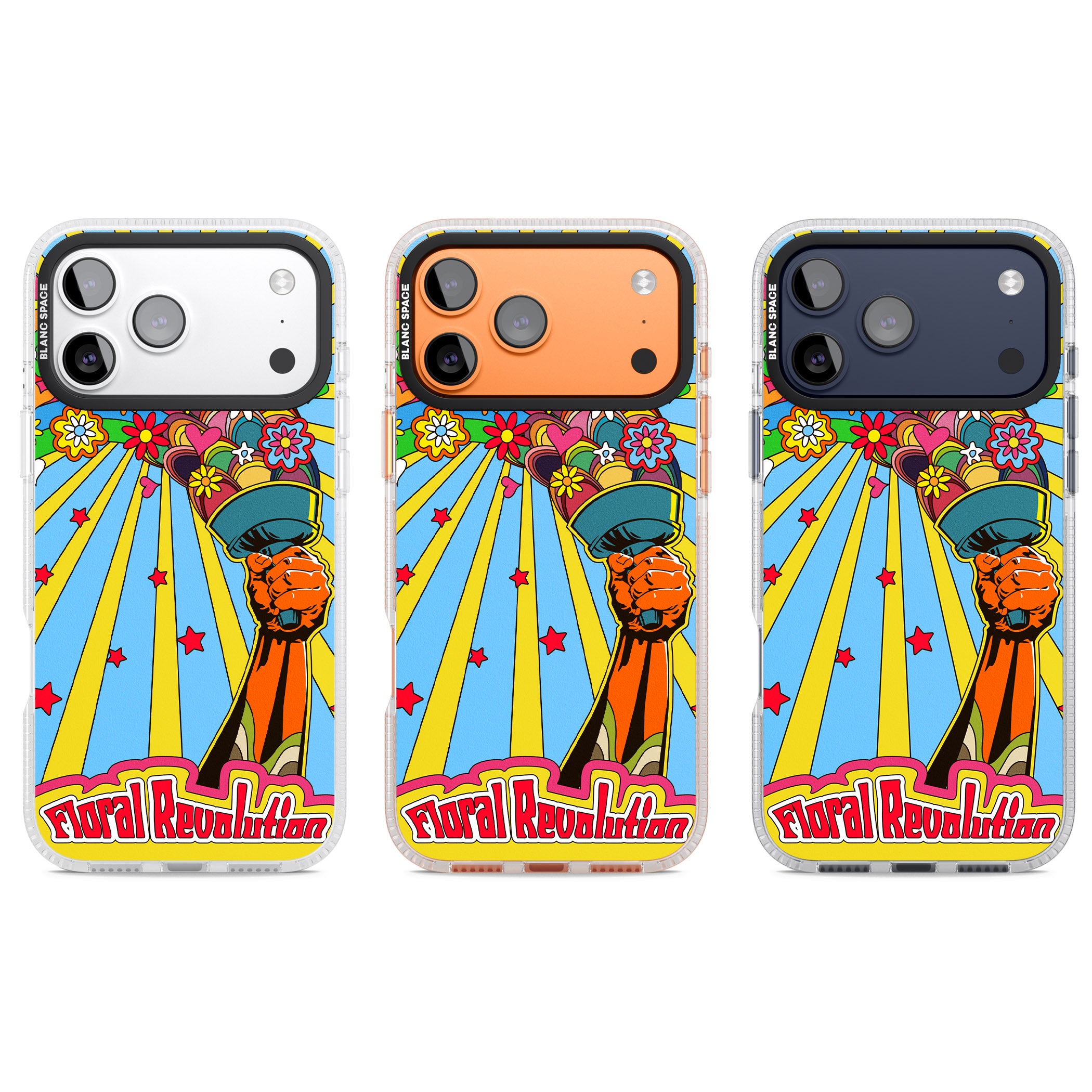 Floral Revolution iPhone 17 Pro Impact Air Clear Phone Case APT Impact Protection