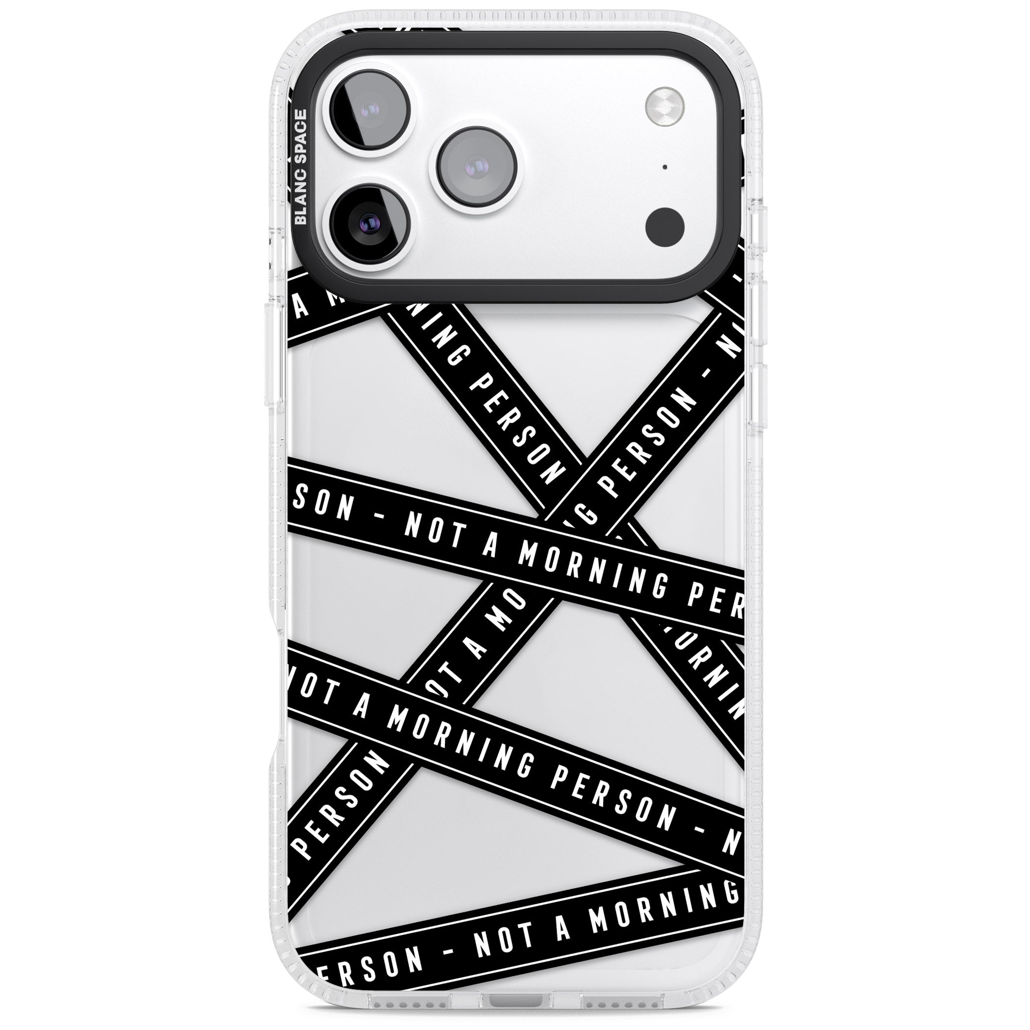 Not A Morning Person iPhone 17 Pro Impact Air Clear Phone Case
