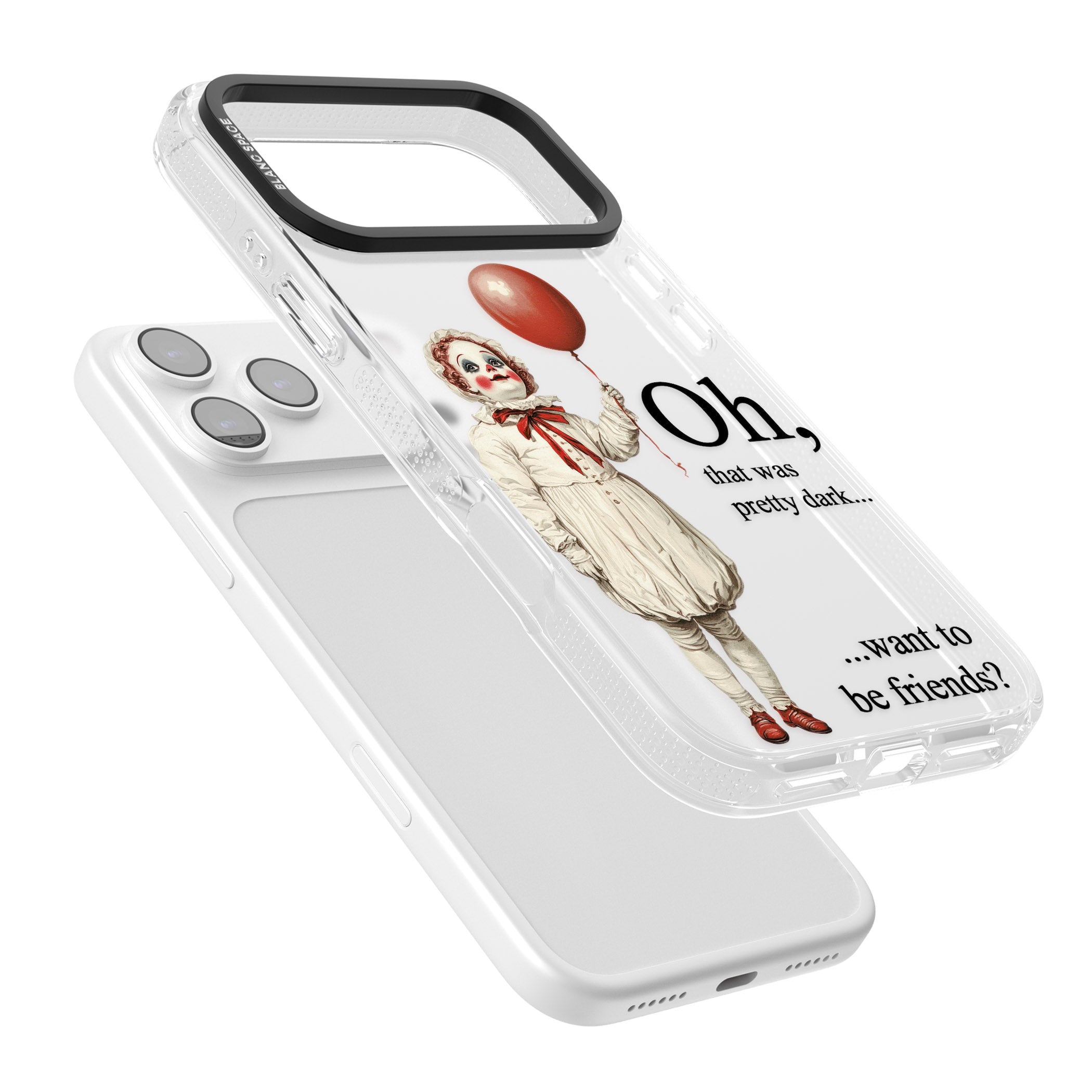 Want To Be Friends? iPhone 17 Pro Impact Air Clear Phone Case Colours