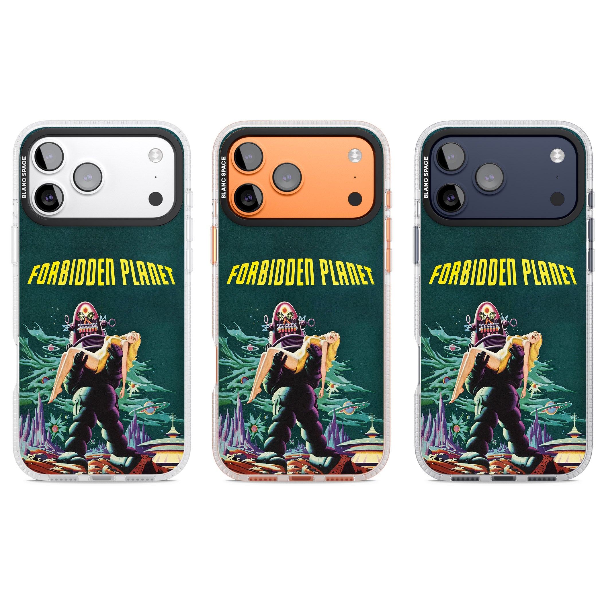 Forbidden Planet Poster iPhone 17 Pro Impact Air Clear Phone Case APT Impact Protection