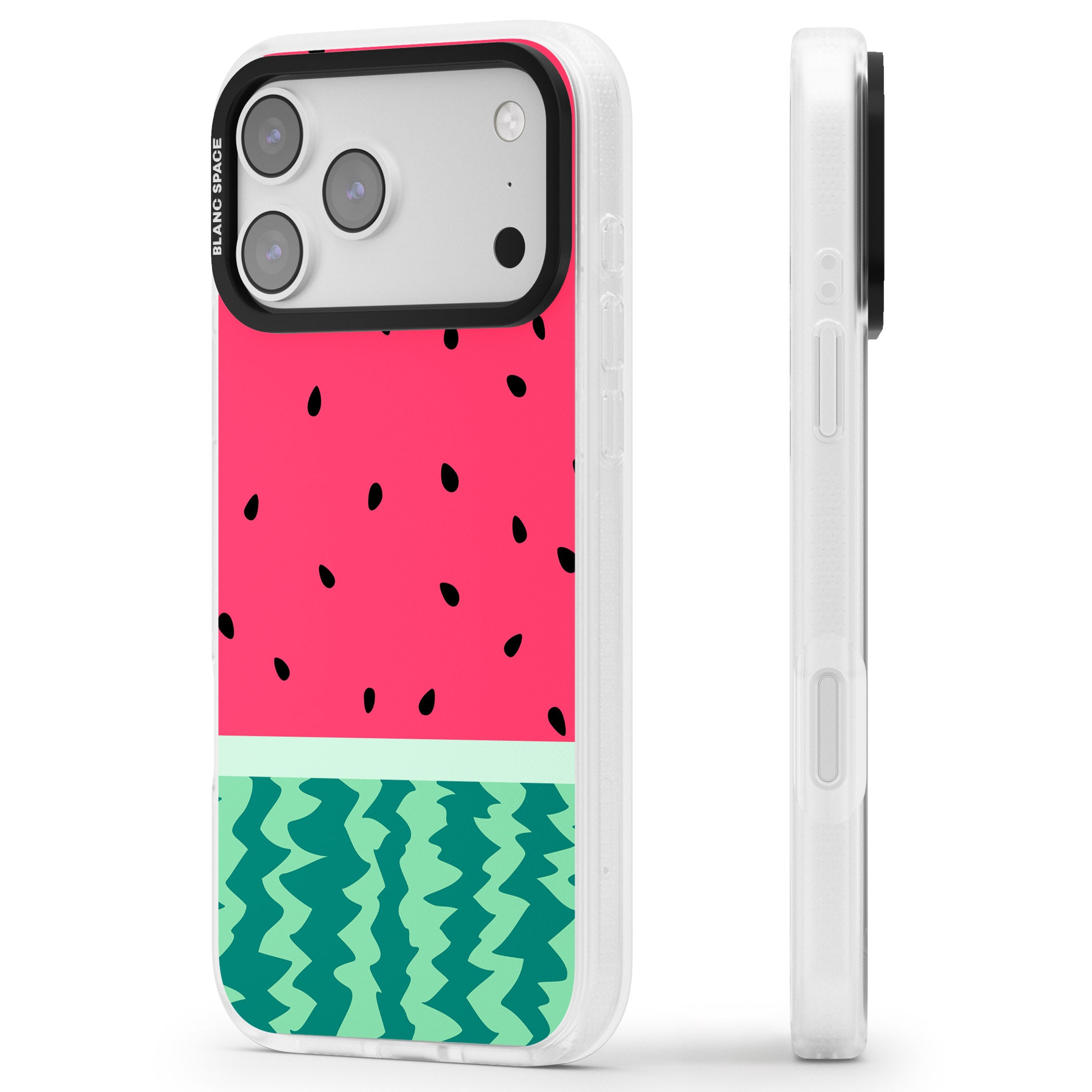 Full Watermelon iPhone 17 Pro Impact Air Clear Phone Case Side Profile
